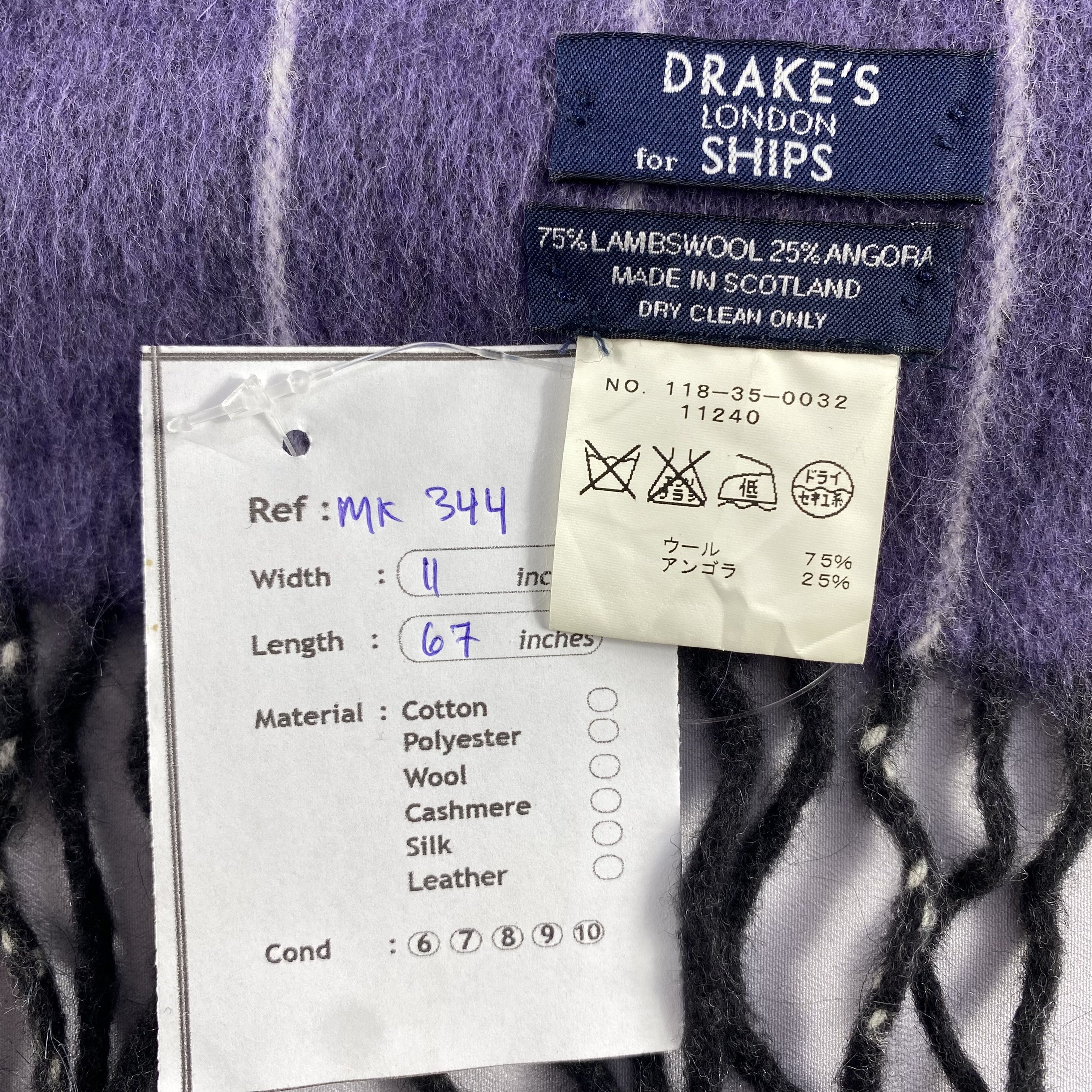 SHIPS Drake's X Ships Scarf Neck Wrap Wool Muffler Size ONE SIZE - 5 Thumbnail