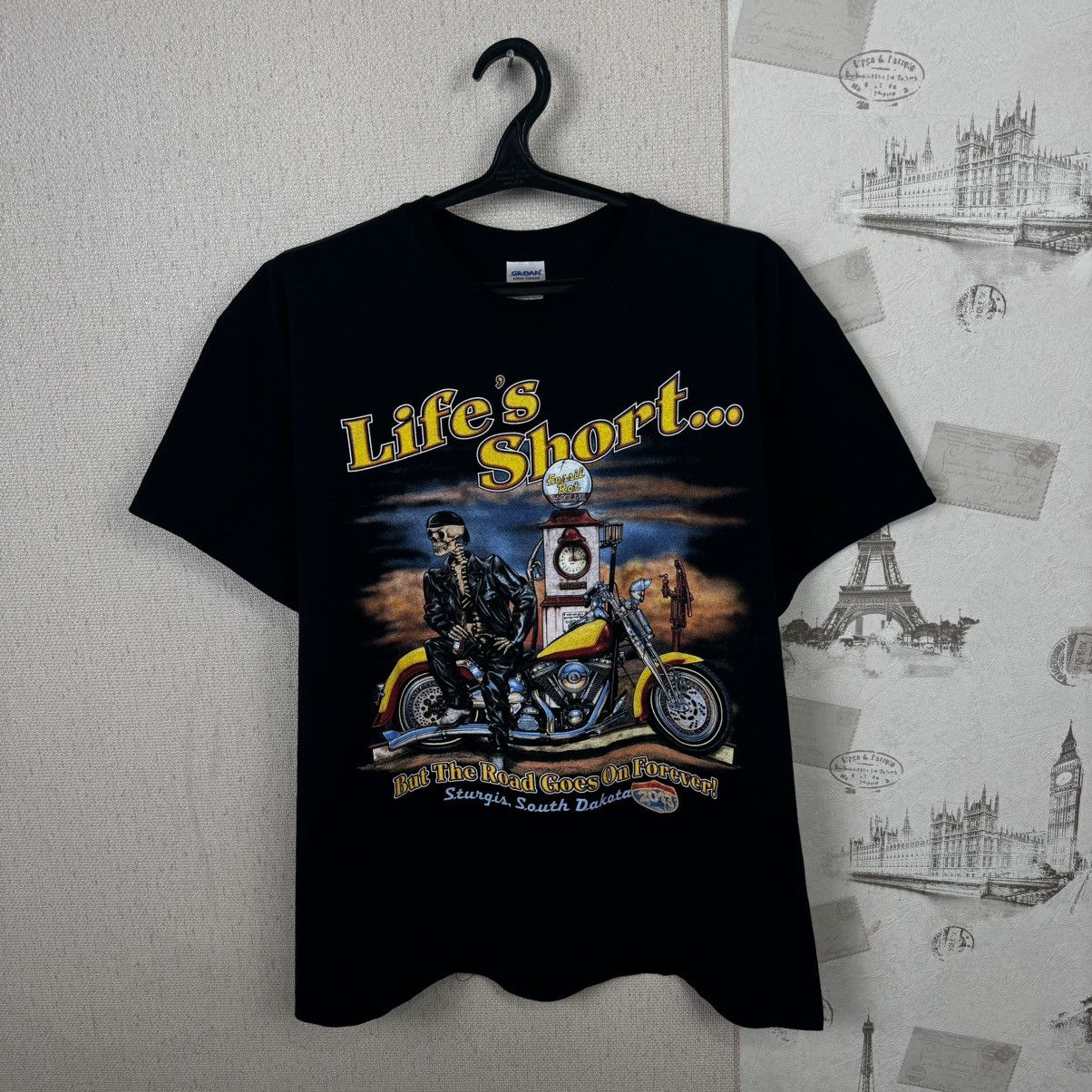 Harley Davidson × Vintage Vintage Sturgis Motorcycle Rally South Dakota XL Black Size US XL / EU 56 / 4 - 4 Thumbnail
