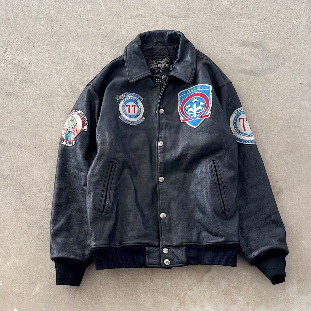 Avirex Nitro run leather jacket L | Grailed