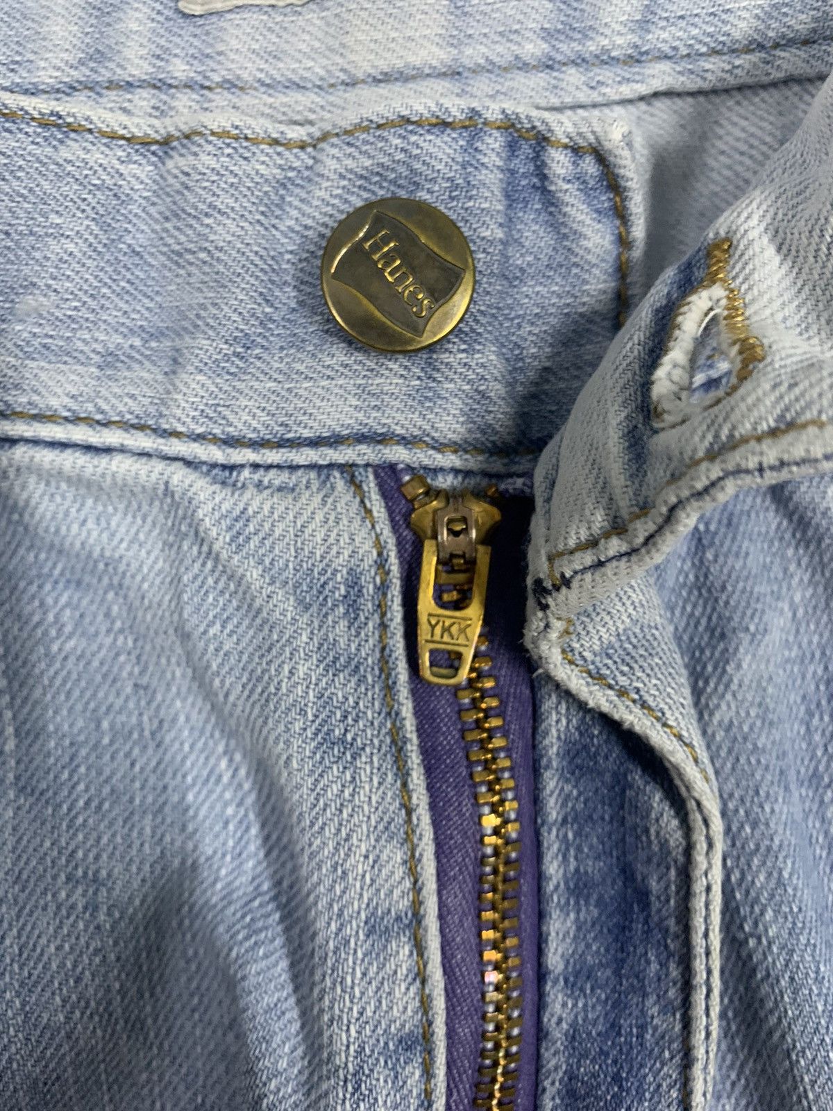 Hanes Vintage 80s Hanes North Carolina Distressed Jeans Size US 33 - 4 Thumbnail