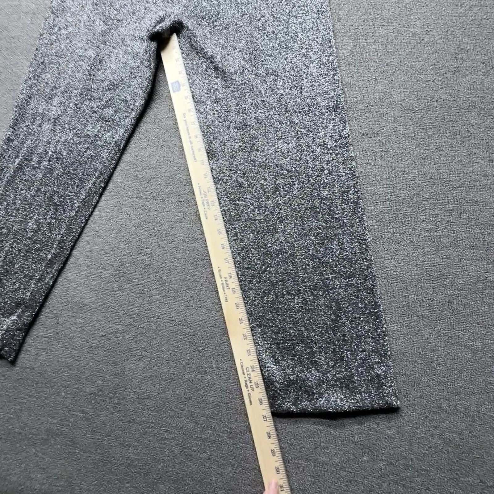 Other VTG Lisa Originals Womens L Pants High Rise BlkGrey Metallic Size 36" / US 14 / IT 50 - 6 Thumbnail