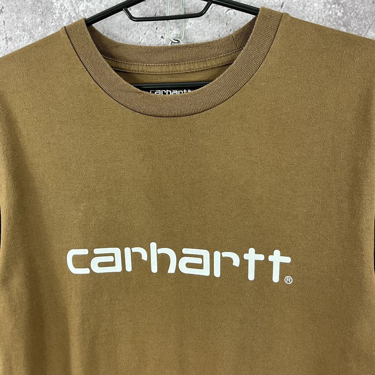 Carhartt Carhartt Wip Tee Centre Big Logo T-Shirt Brown Y2K Size M Size US M / EU 48-50 / 2 - 3 Thumbnail