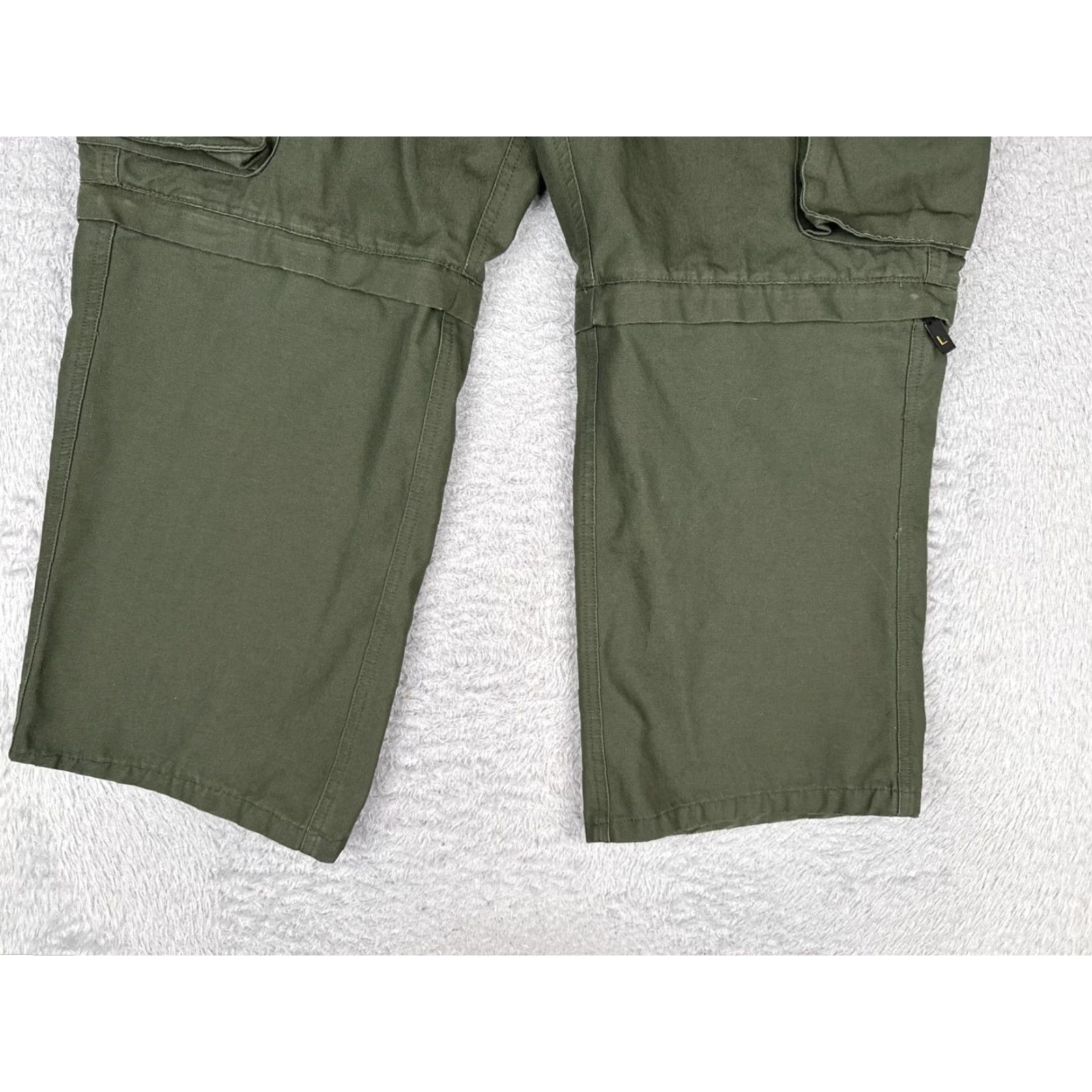 Vintage Boy Scouts Of America Pants Mens 34x25 Green Cargo Convertible Uniform Hiking Size US 34 / EU 50 - 2 Thumbnail