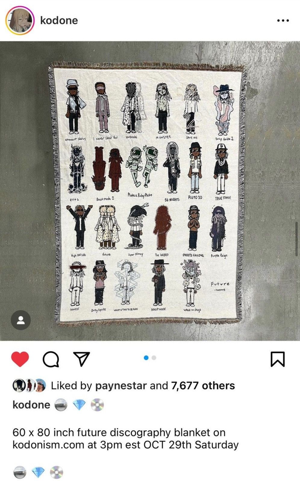 Kodone Kodone x Future Collage Blanket Size ONE SIZE - 1 Thumbnail