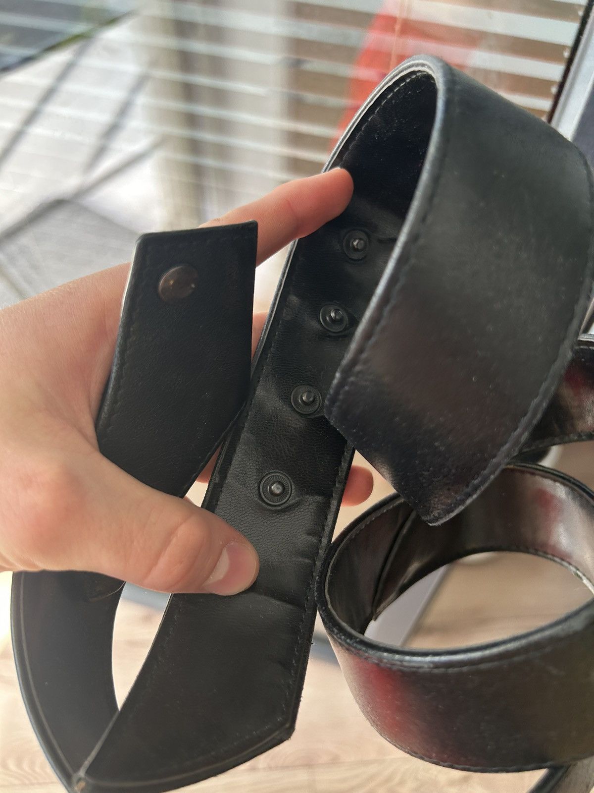 Leather Leather belt Size ONE SIZE - 5 Thumbnail