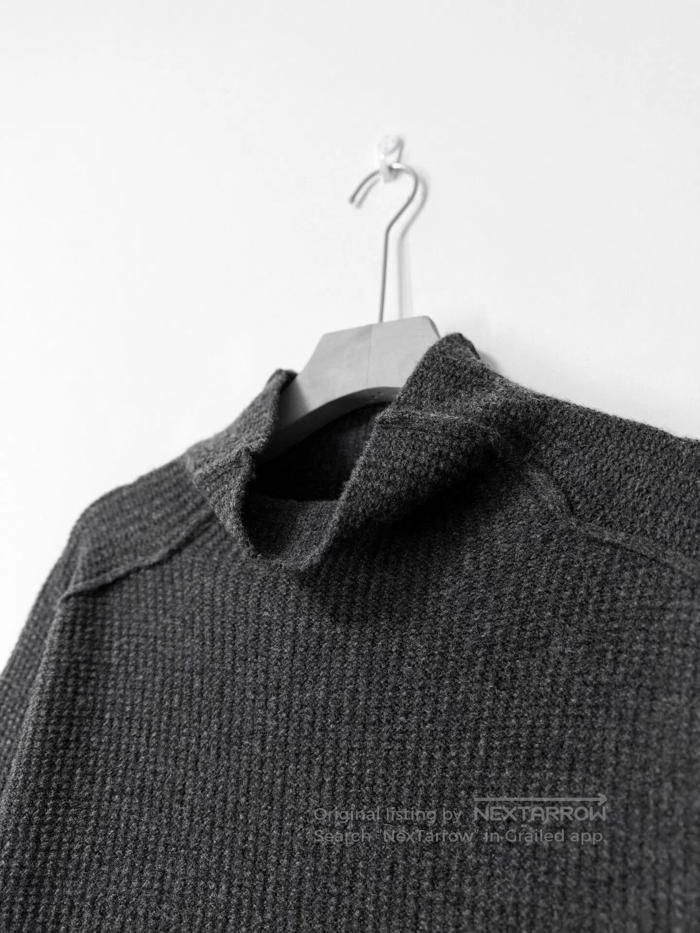 Japanese Brand Dark Deconstructed High Neck Sweater. Size US L / EU 52-54 / 3 - 4 Thumbnail