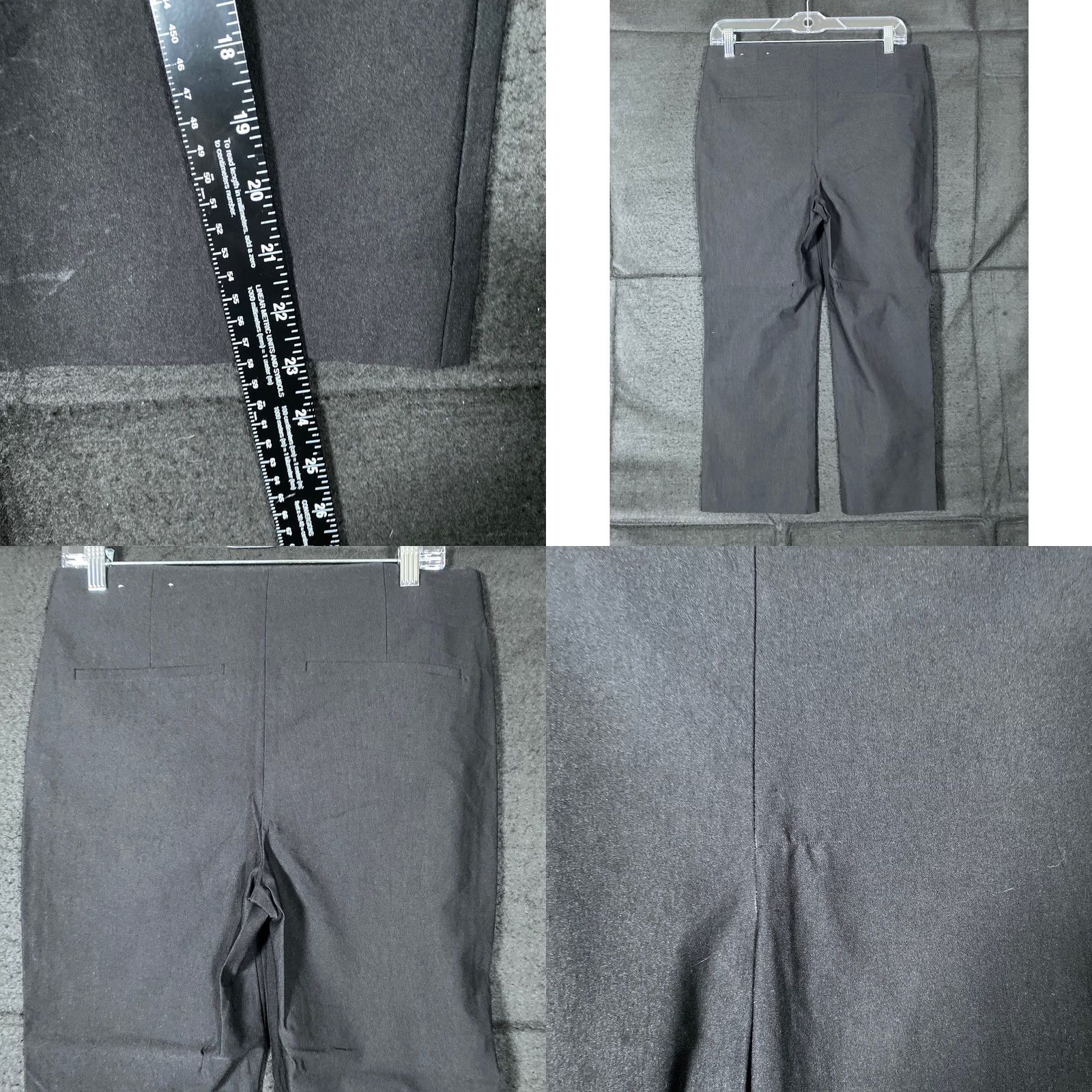 Vintage Chico's Womens Pants Black Pull On Ankle Rayon Nylon Blend Stretch 0.5 (6) Size 28" / US 6 / IT 42 - 8 Thumbnail