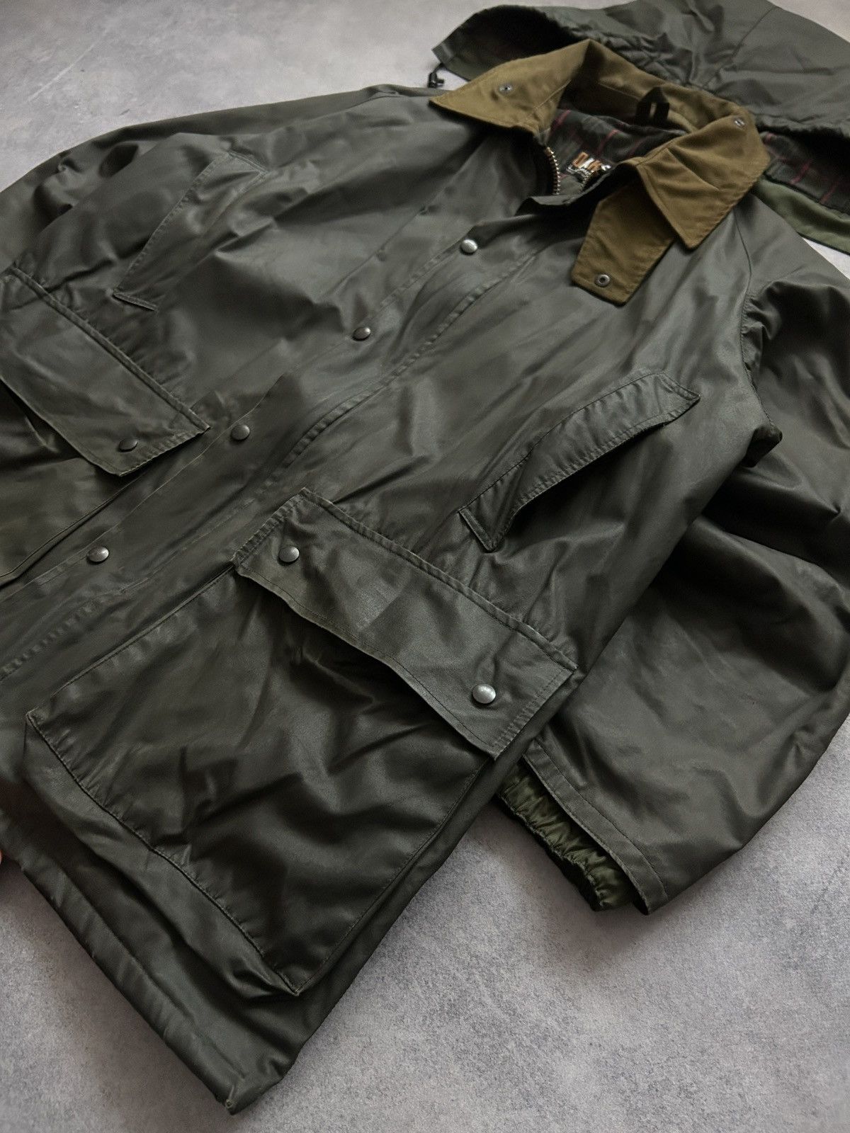 DAKS × Vintage Vintage DAKS London hooded coat mens rare( Barbour style) Size US M / EU 48-50 / 2 - 3 Thumbnail