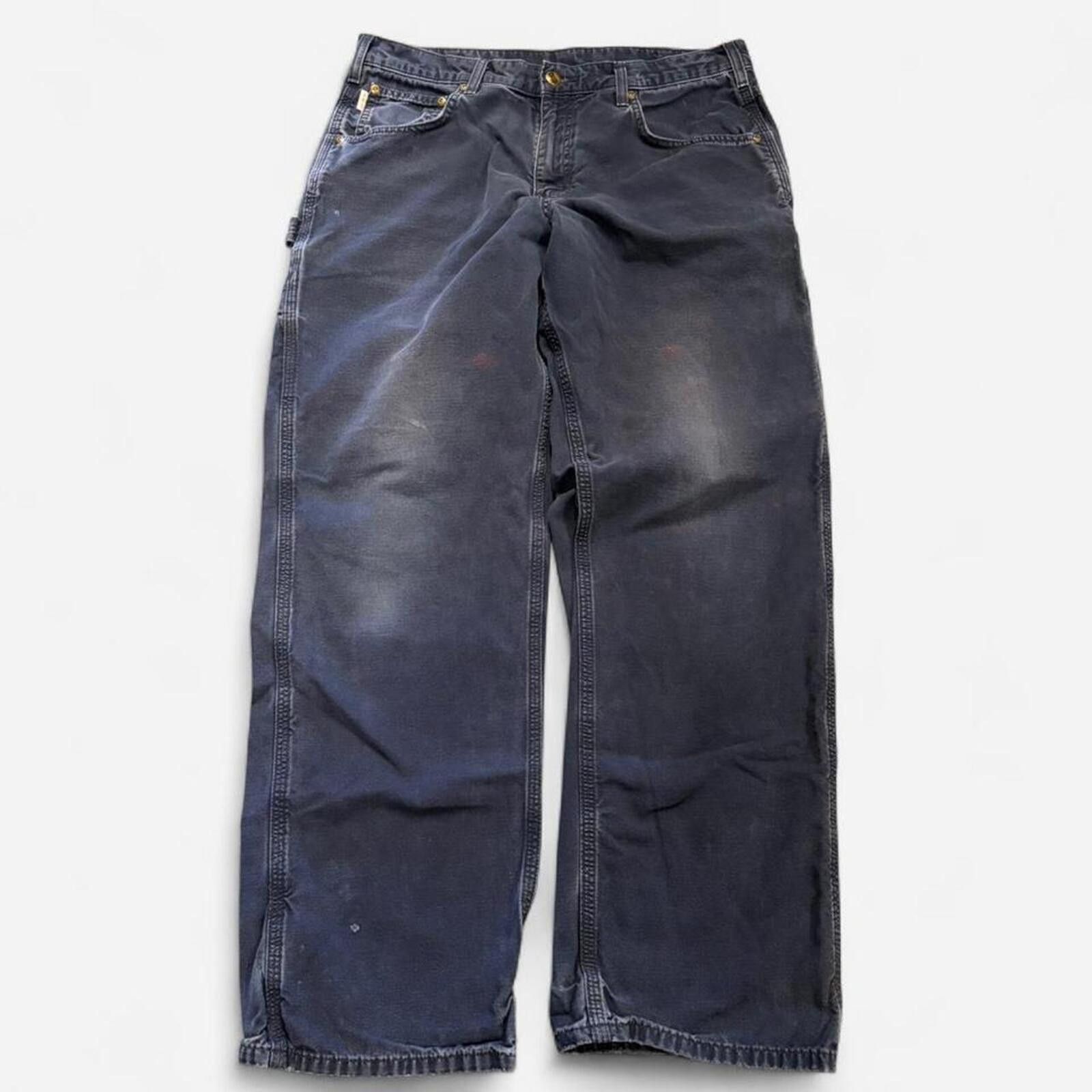 Carhartt Navy Carhartt Loose Fit Dungarees Size US 34 / EU 50 - 3 Thumbnail
