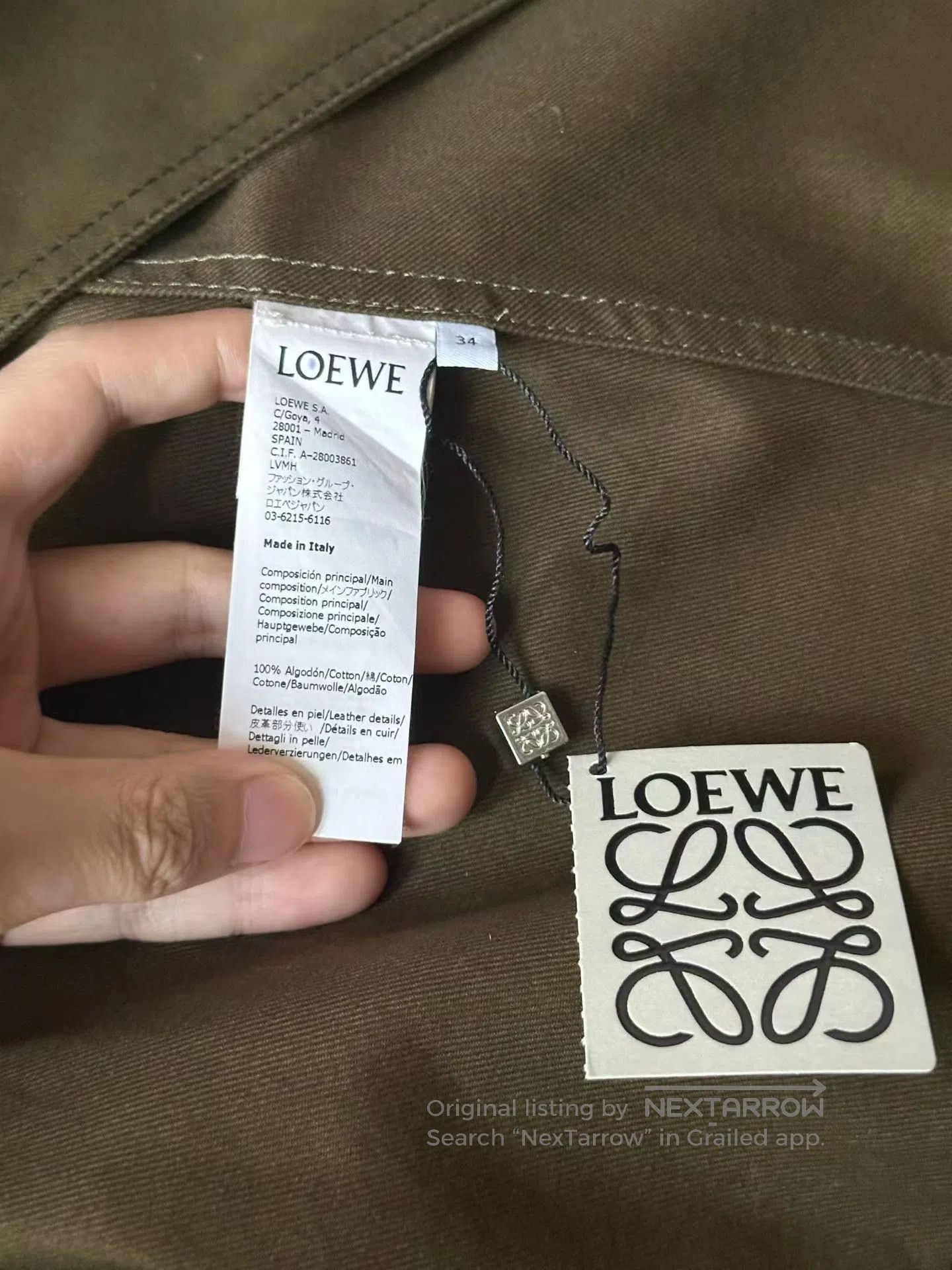 Loewe Loewe Khaki Green Leather Label Jacket. Size US M / EU 48-50 / 2 - 3 Thumbnail