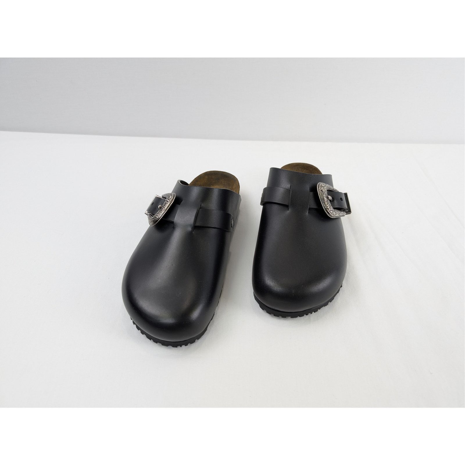Saint Laurent Paris o1rshd1 Silver Buc San Holster Slipper Sandal in Nero Size US 10 / EU 43 - 8 Thumbnail