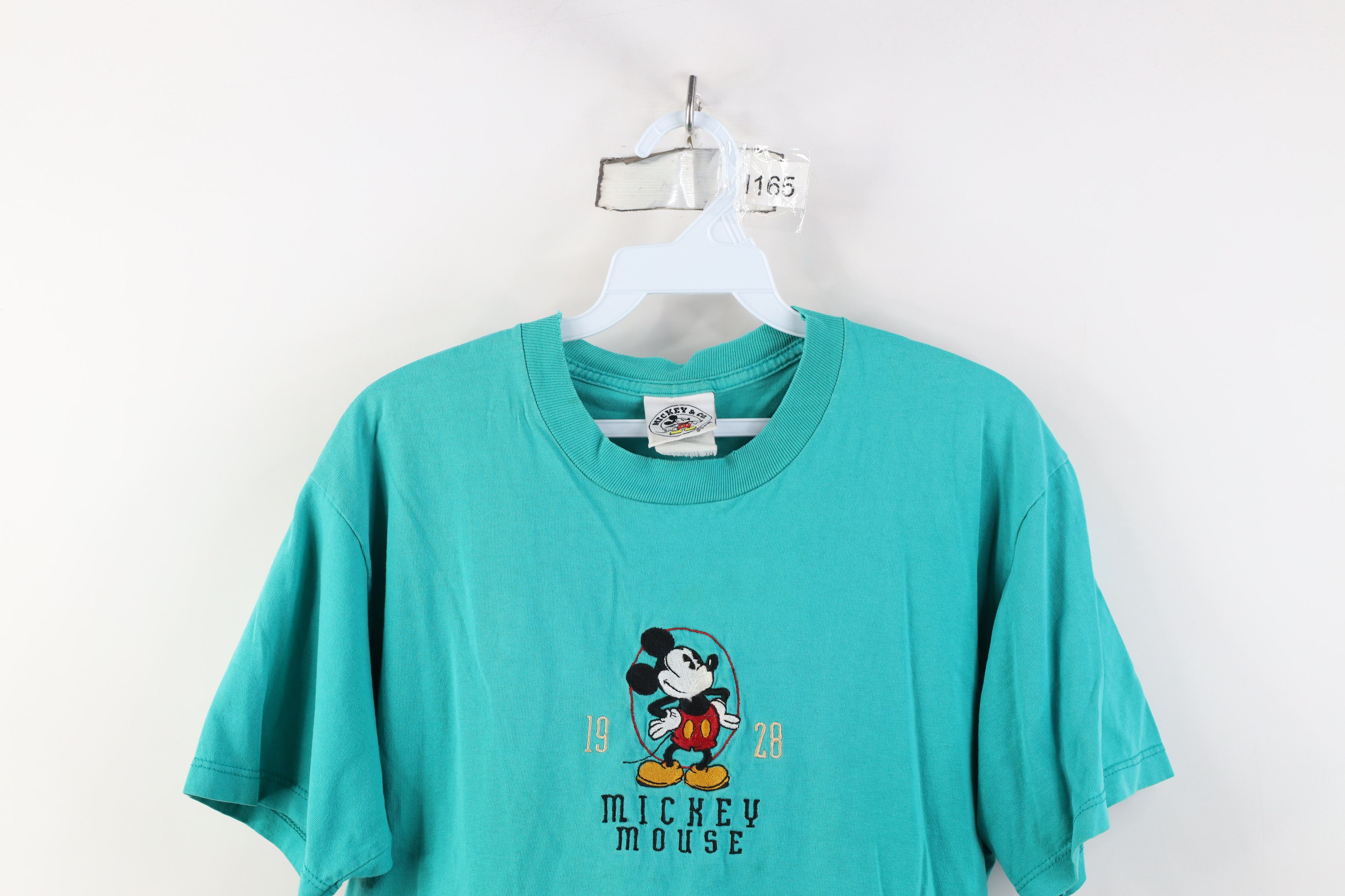 Disney Vintage 80s 90s Disney Mickey Mouse T-Shirt Teal USA Size US S / EU 44-46 / 1 - 2 Thumbnail