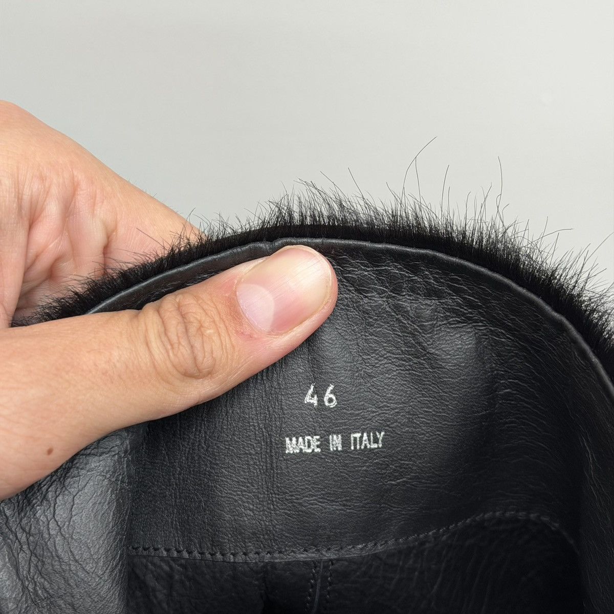 424 424 Dragonrider Pony Hair Black Boots (EU46) Size US 13 / EU 46 - 6 Thumbnail