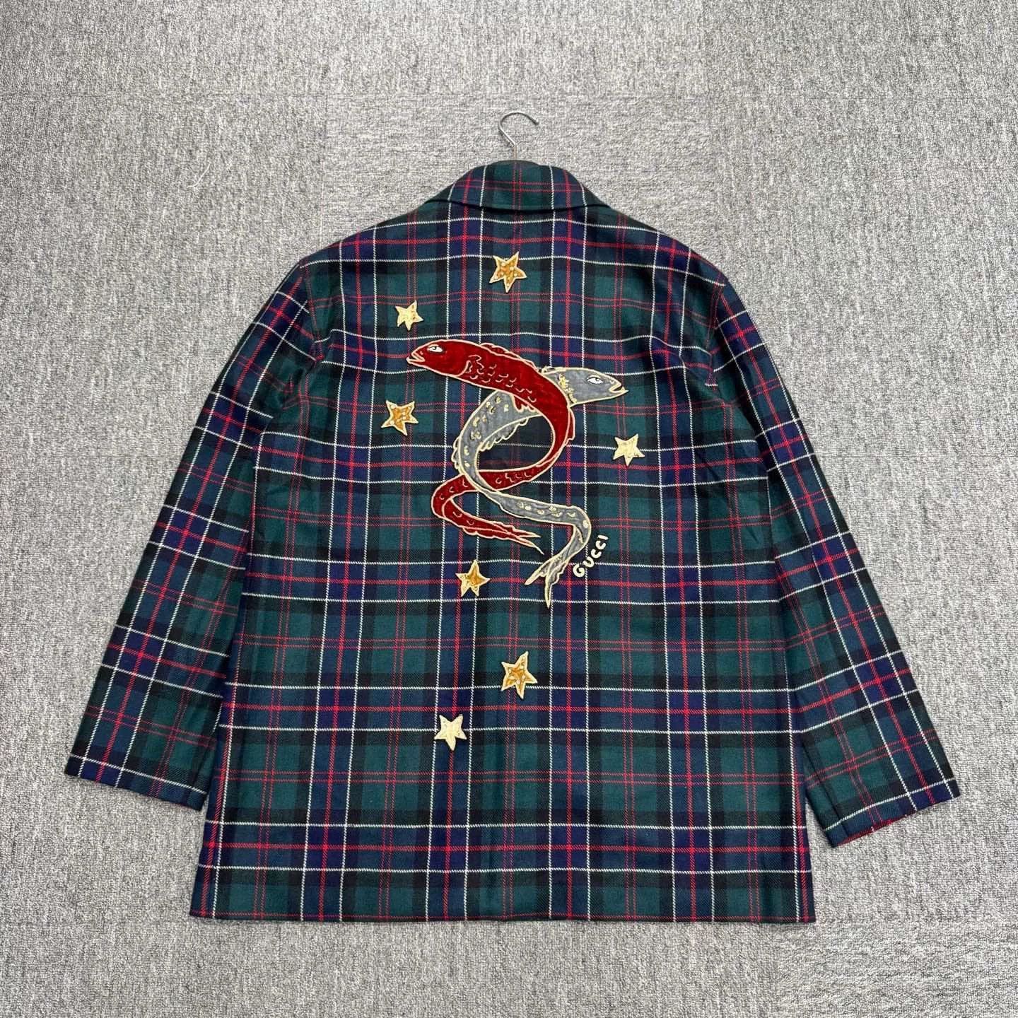 Gucci Gucci Koi Decorated Plaid Blazer. Size US L / EU 52-54 / 3 - 2 Thumbnail