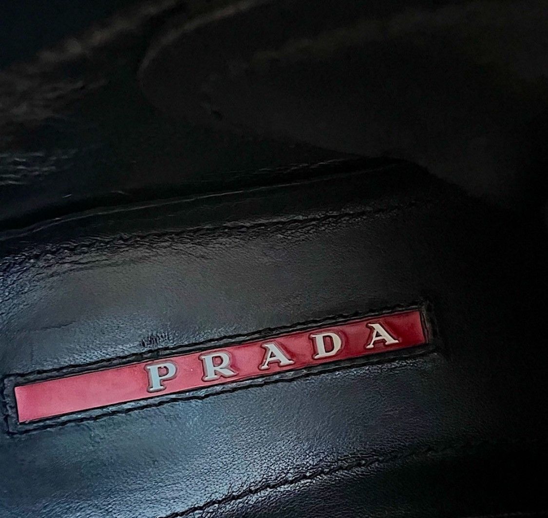 Prada Prada Men's Hightop Black Leather & Suede Sneakers Size 7 Size US 7 / EU 40 - 7 Thumbnail