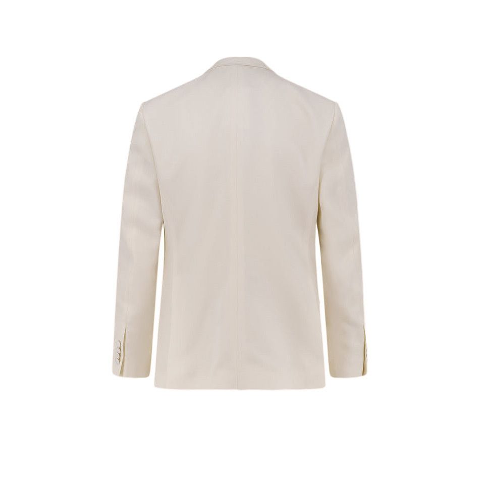 Lardini LARDINI White Double-breasted viscose and silk blazer Jacket Size US XL / EU 56 / 4 - 2 Thumbnail