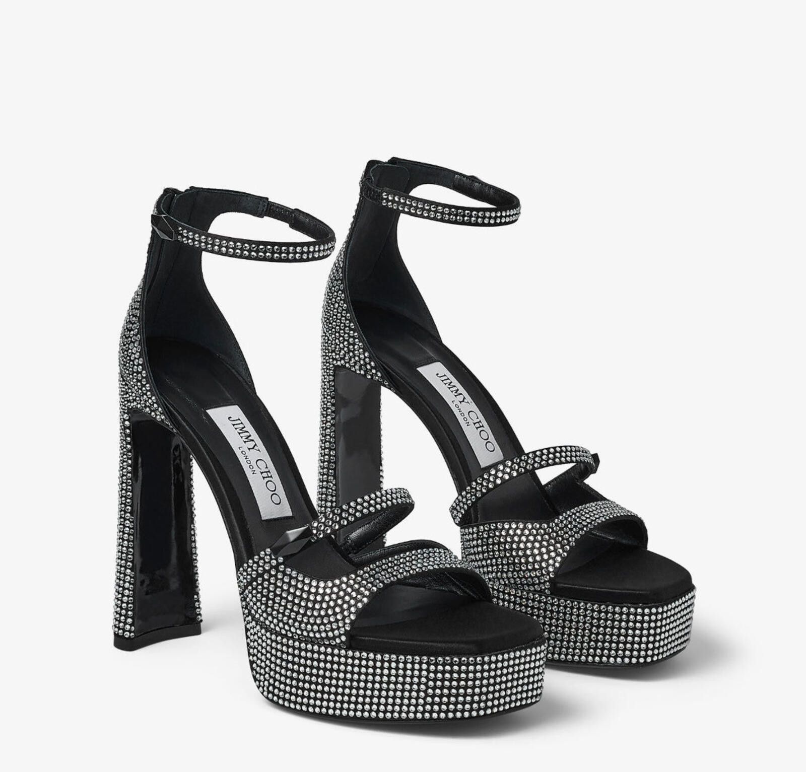 Jimmy Choo Jimmy Choo Clarissa Crystal Platforms Size US 7.5 / IT 37.5 - 2 Thumbnail