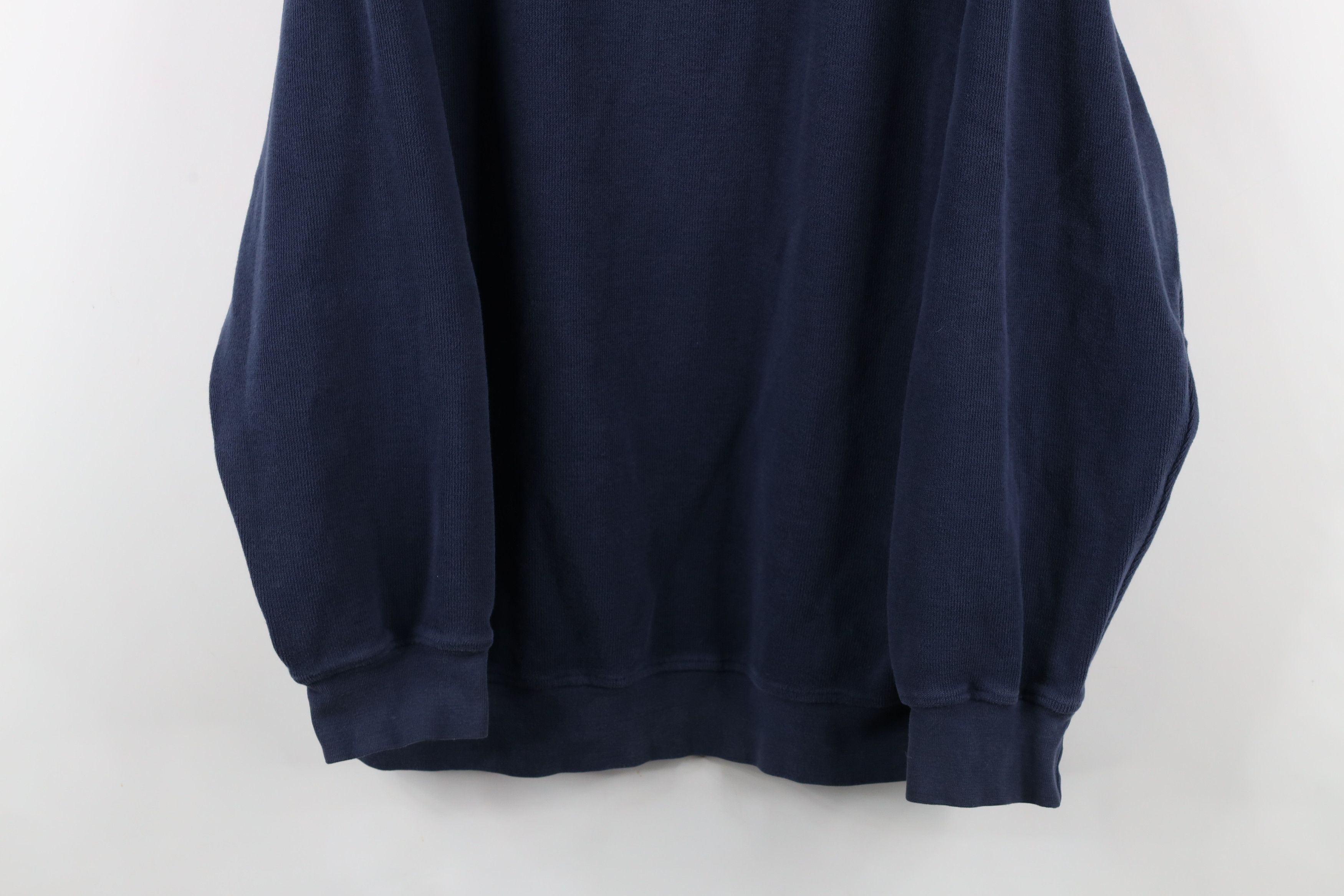 Vintage Vintage 90s Streetwear Ribbed Knit Crewneck Sweater Blue Size US XL / EU 56 / 4 - 3 Thumbnail