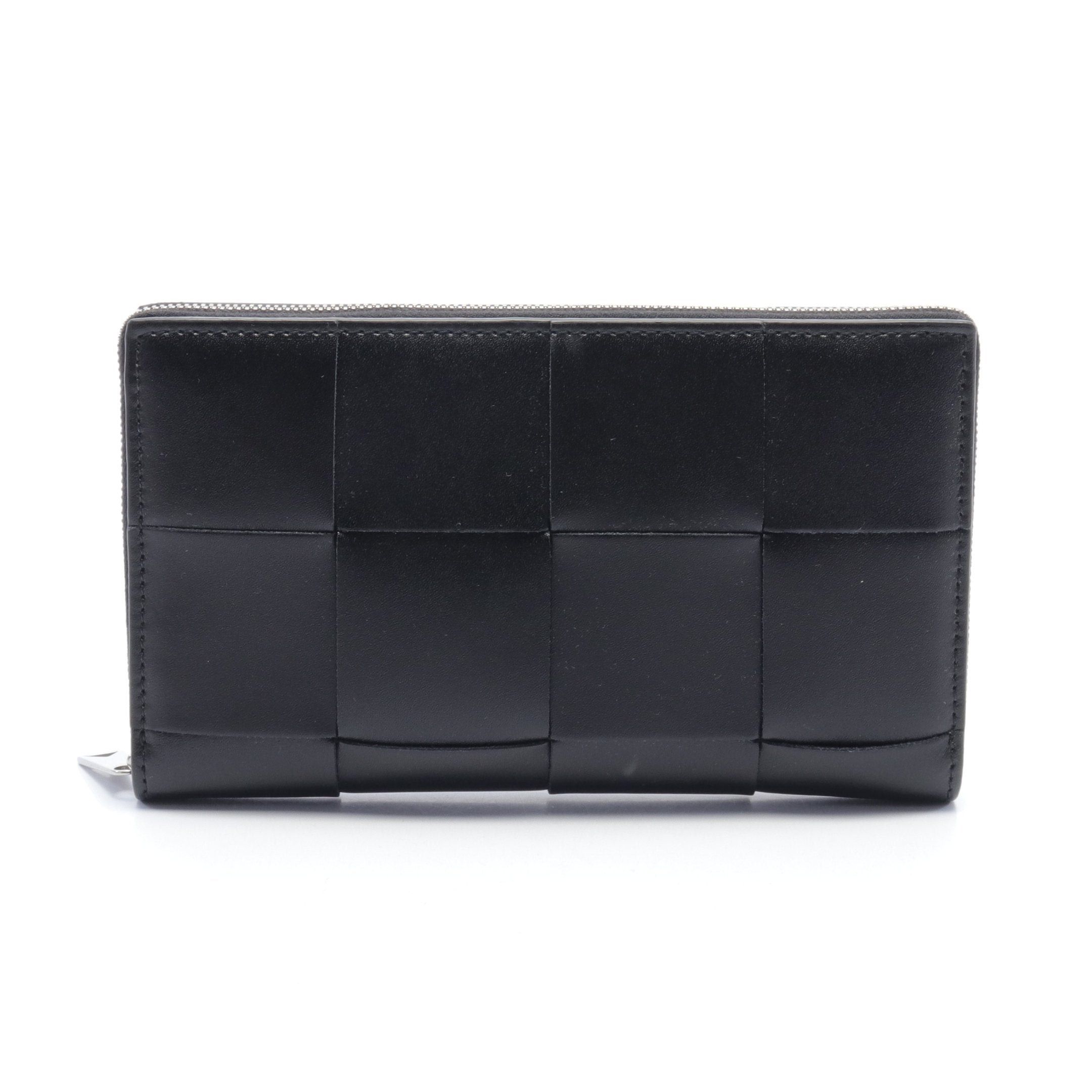 Bottega Veneta Bottega Veneta Cassette Zip Around Wallet Round Zipper Long Leather Black Size ONE SIZE - 1 Thumbnail