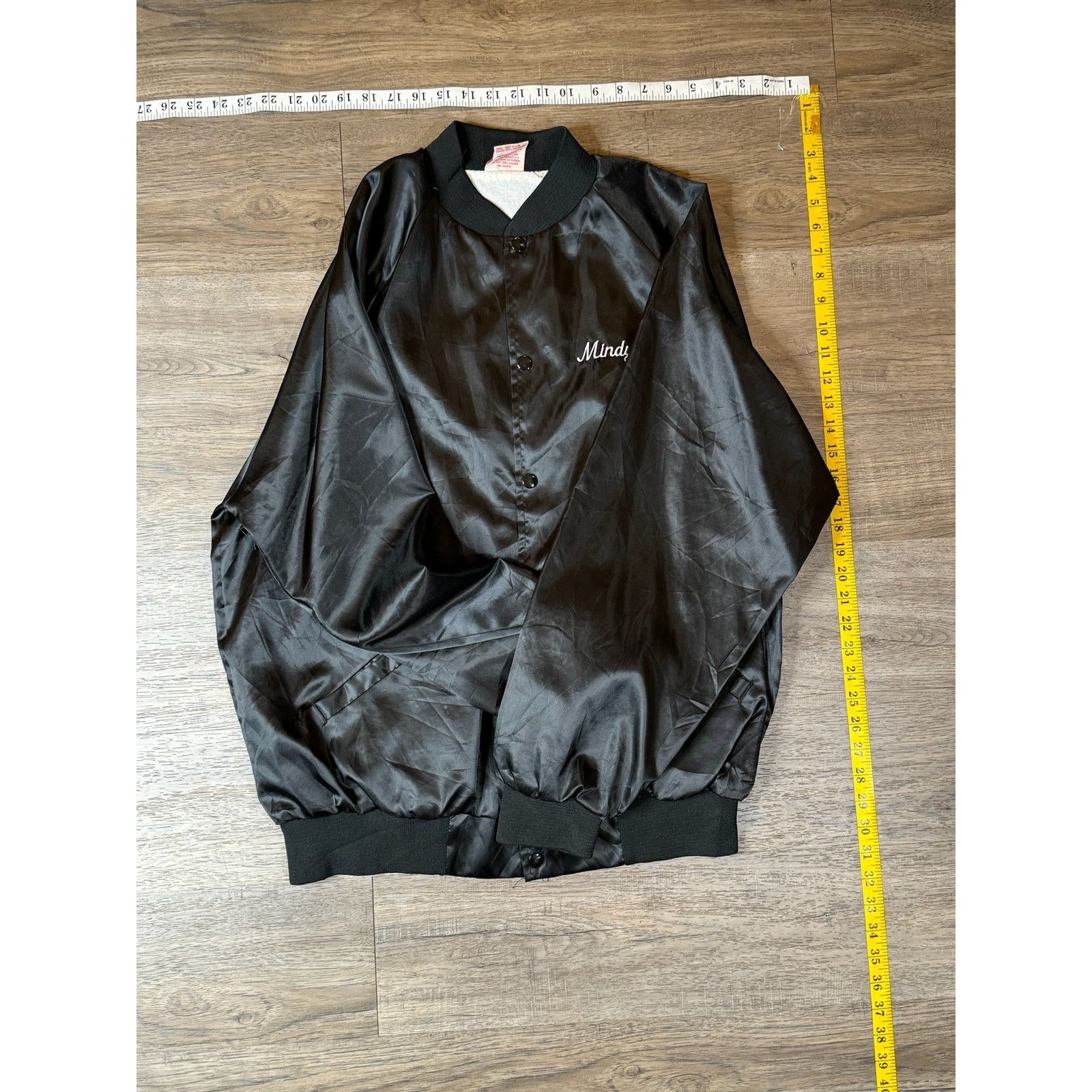 Vintage Vintage Cardinal Satin Jacket Embroidered "Mindy" Softball Size US XL / EU 56 / 4 - 6 Thumbnail