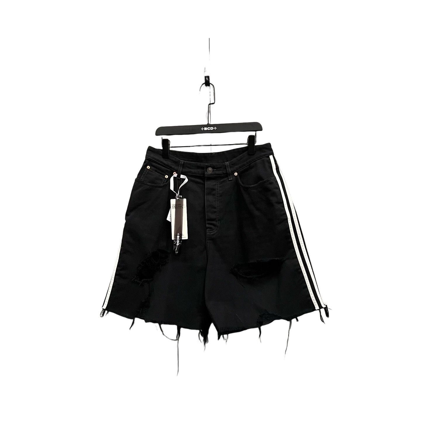 Balenciaga Balenciaga x Adidas Distressed Denim Shorts Size 30 Size US 30 / EU 46 - 1 Thumbnail
