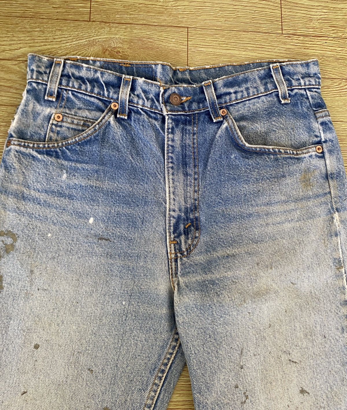 Levi's Vintage Levis Lot 517 Bootcut USA Distressed Jeans 1990s Size US 33 - 3 Thumbnail