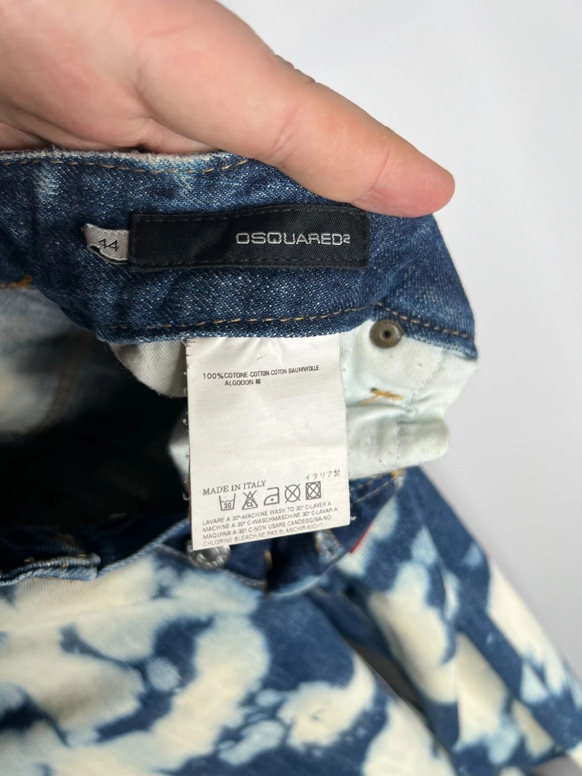 Dsquared2 DSQUARED2 Women's Jeans Blue Tie Dye Distressed Denim Pants Size 30" / US 8 / IT 44 - 13 Thumbnail