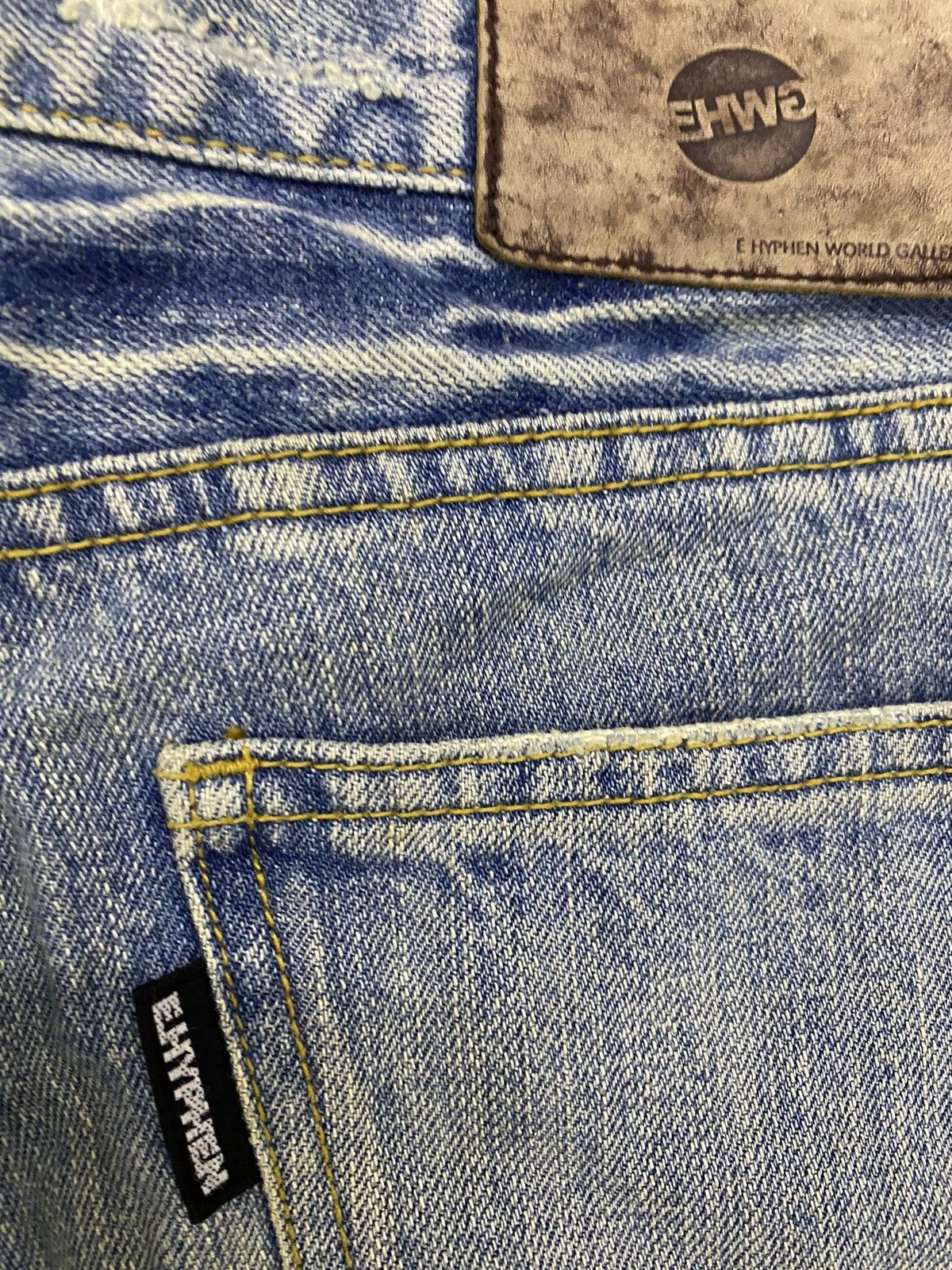 Junya Watanabe Japan Brand Patchwork E Hyphen World Gallery Ripped Design Size US 29 - 9 Thumbnail