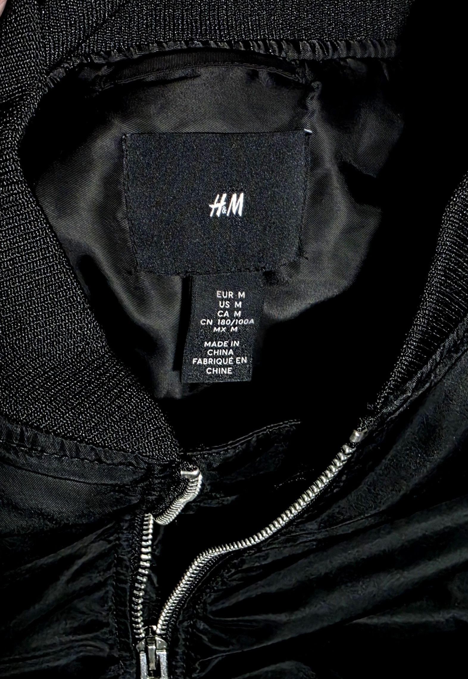 H&M H&M Bomber Jacket Full Zip black Size Medium Size US M / EU 48-50 / 2 - 6 Thumbnail