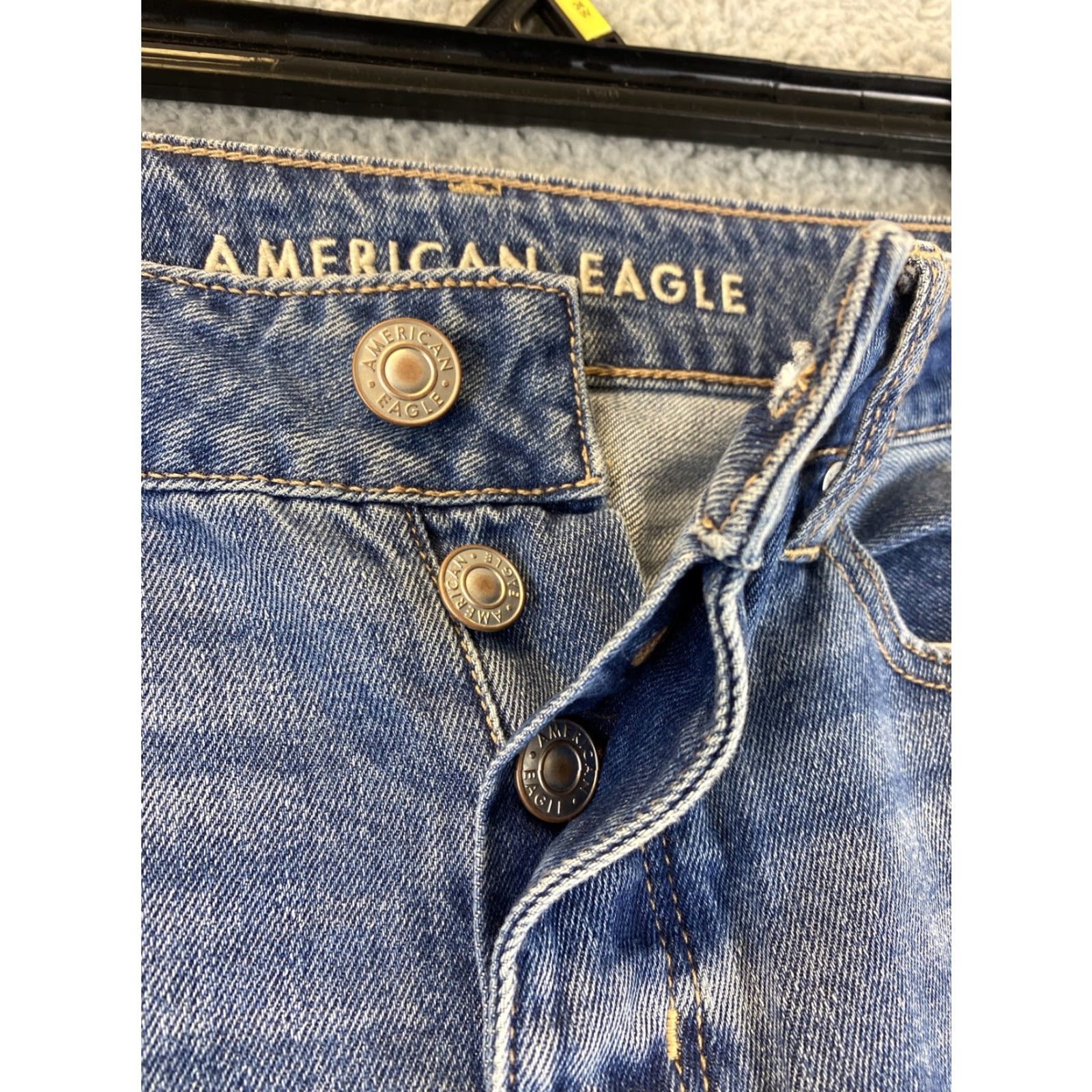 American Eagle Outfitters American Eagle Jeans Women’s Size 2 Long Stretch Distressed Blue Denim Jegging Size 26" / US 2 / IT 38 - 5 Thumbnail