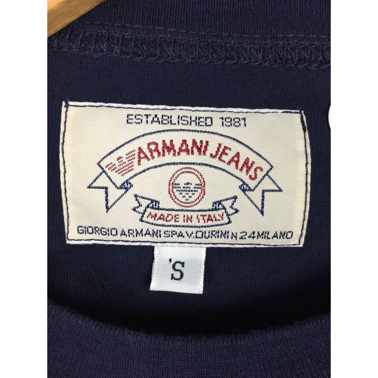 Armani × Giorgio Armani × Vintage Vtg Giorgio Armani Jeans Made In Italy Longsleeve Tee Size US S / EU 44-46 / 1 - 12 Thumbnail