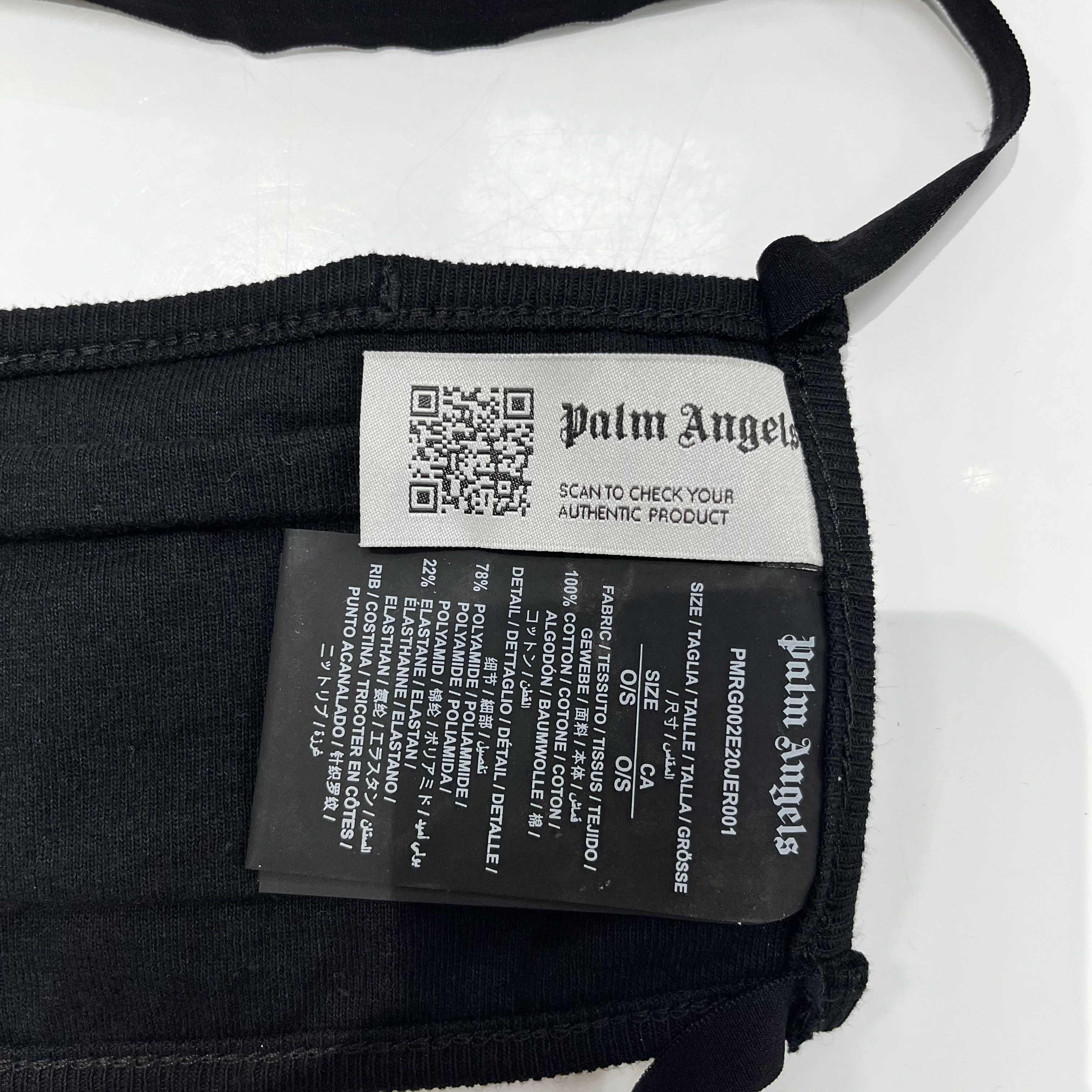Palm Angels Palm Angels Logo Face Mask Black Size ONE SIZE - 3 Thumbnail