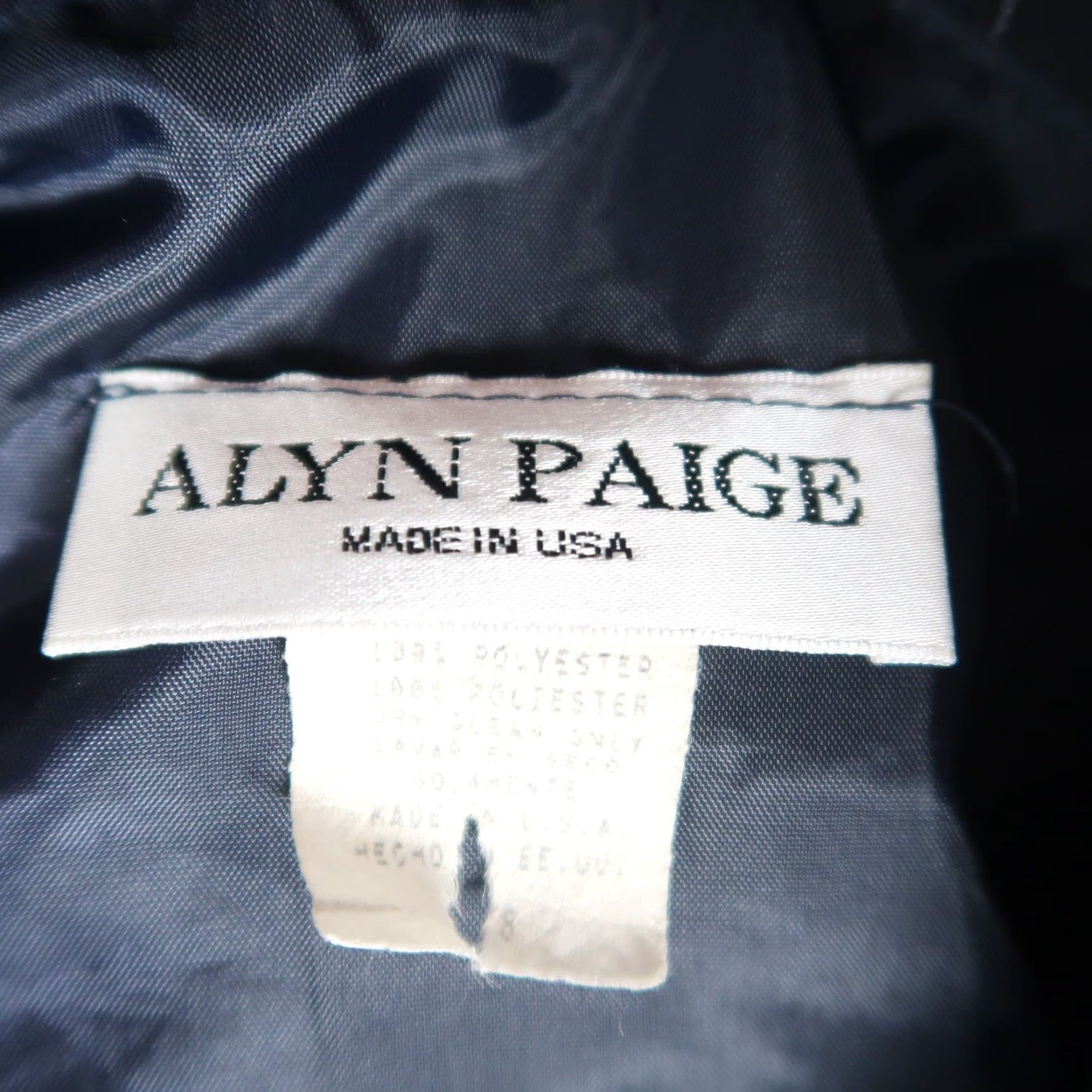 Paige VINTAGE Alyn Paige Blazer Jacket Longline 90s Navy Blue Pinstripe 8 Womens Blazer Size M / US 6-8 / IT 42-44 - 5 Thumbnail