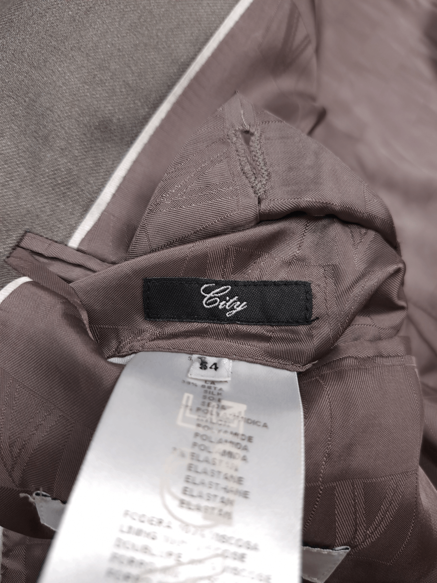 Versace × Vintage 💎 90's Versace Collection Silk "City" Beige Blazer Jacket Size 54R - 15 Thumbnail