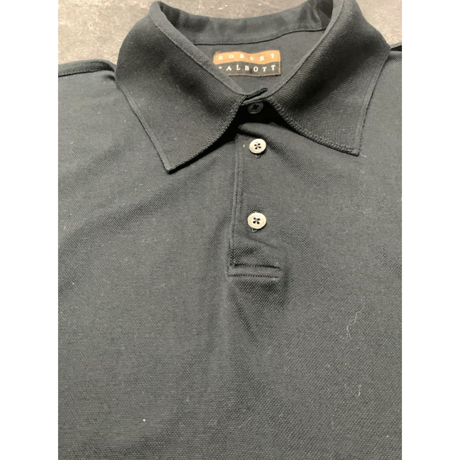 Robert Talbott Robert Talbott Mens Golf Polo Shirt Black Large Cotton Size US L / EU 52-54 / 3 - 4 Thumbnail
