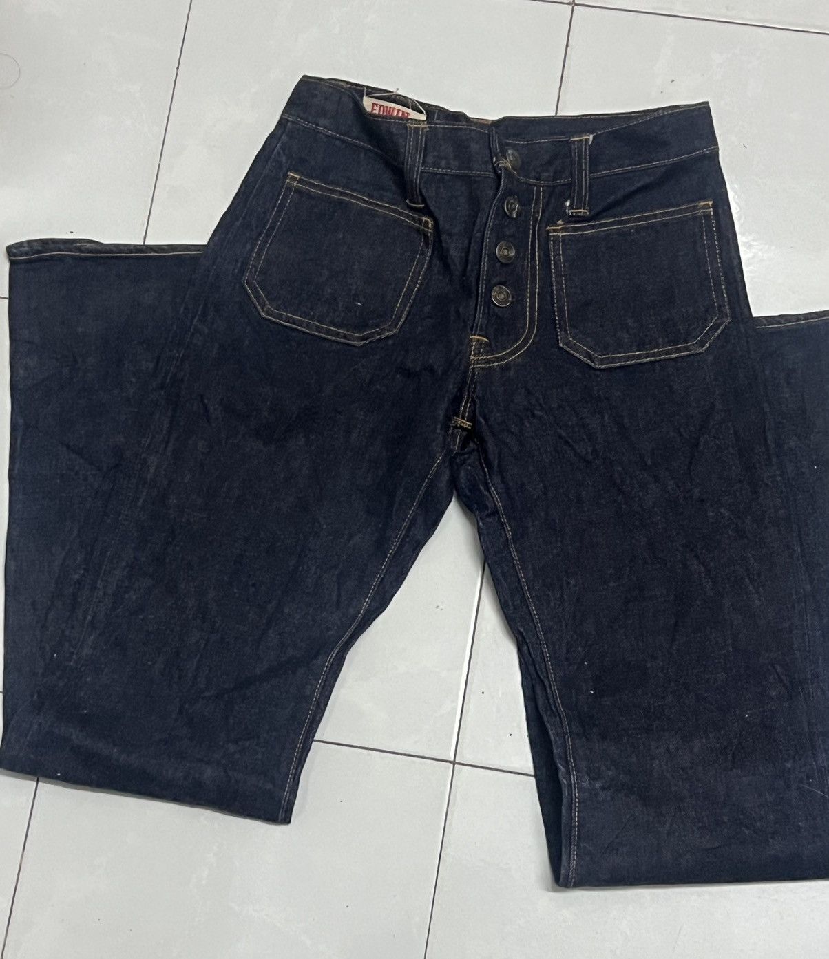 Edwin Vintage 60s EDWIN 1014 TT Super Flare blue Denim Size US 30 / EU 46 - 4 Thumbnail
