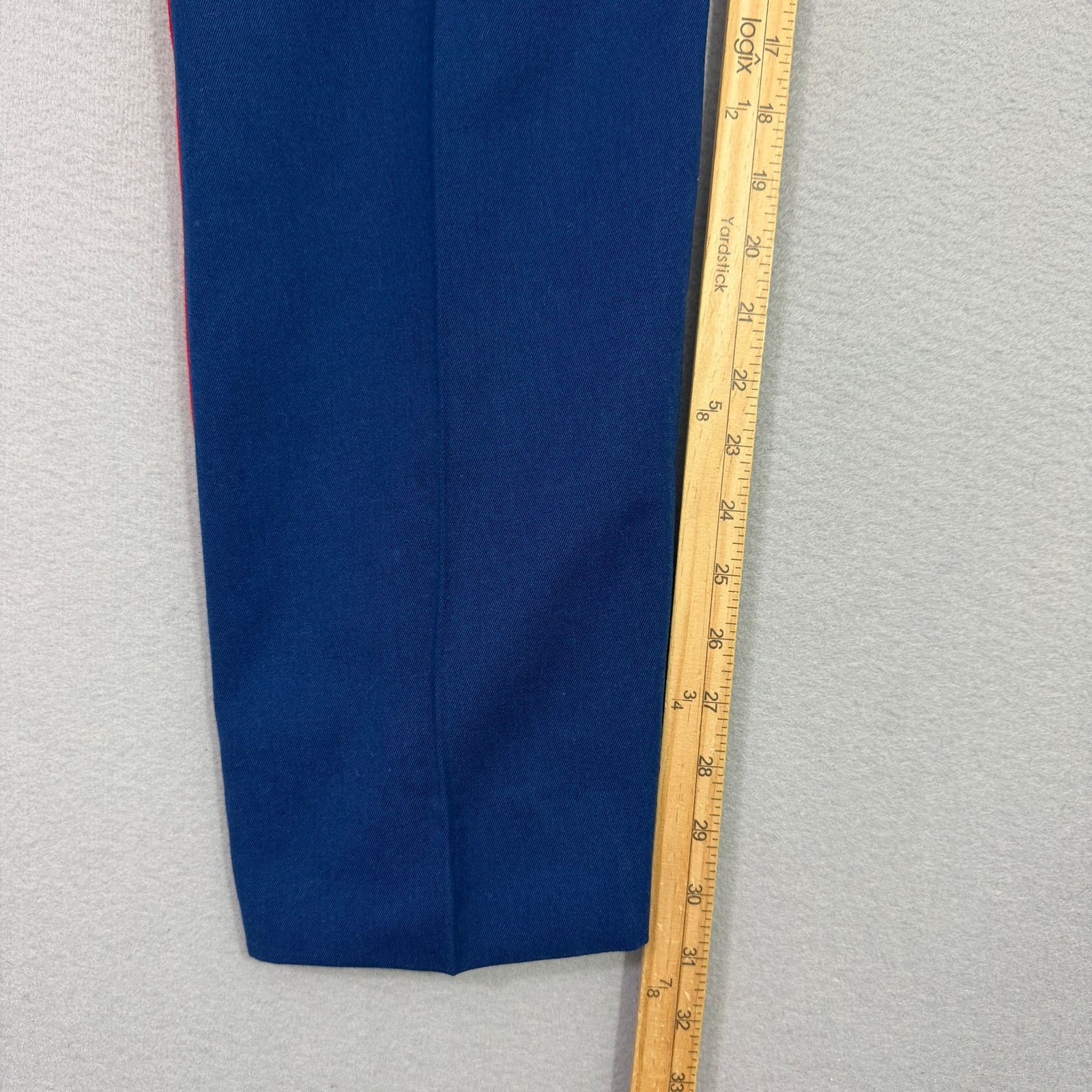 Vintage Vintage USMC Gabardine Wool Trousers 32S (32x30) Blue Red Size US 32 / EU 48 - 9 Thumbnail