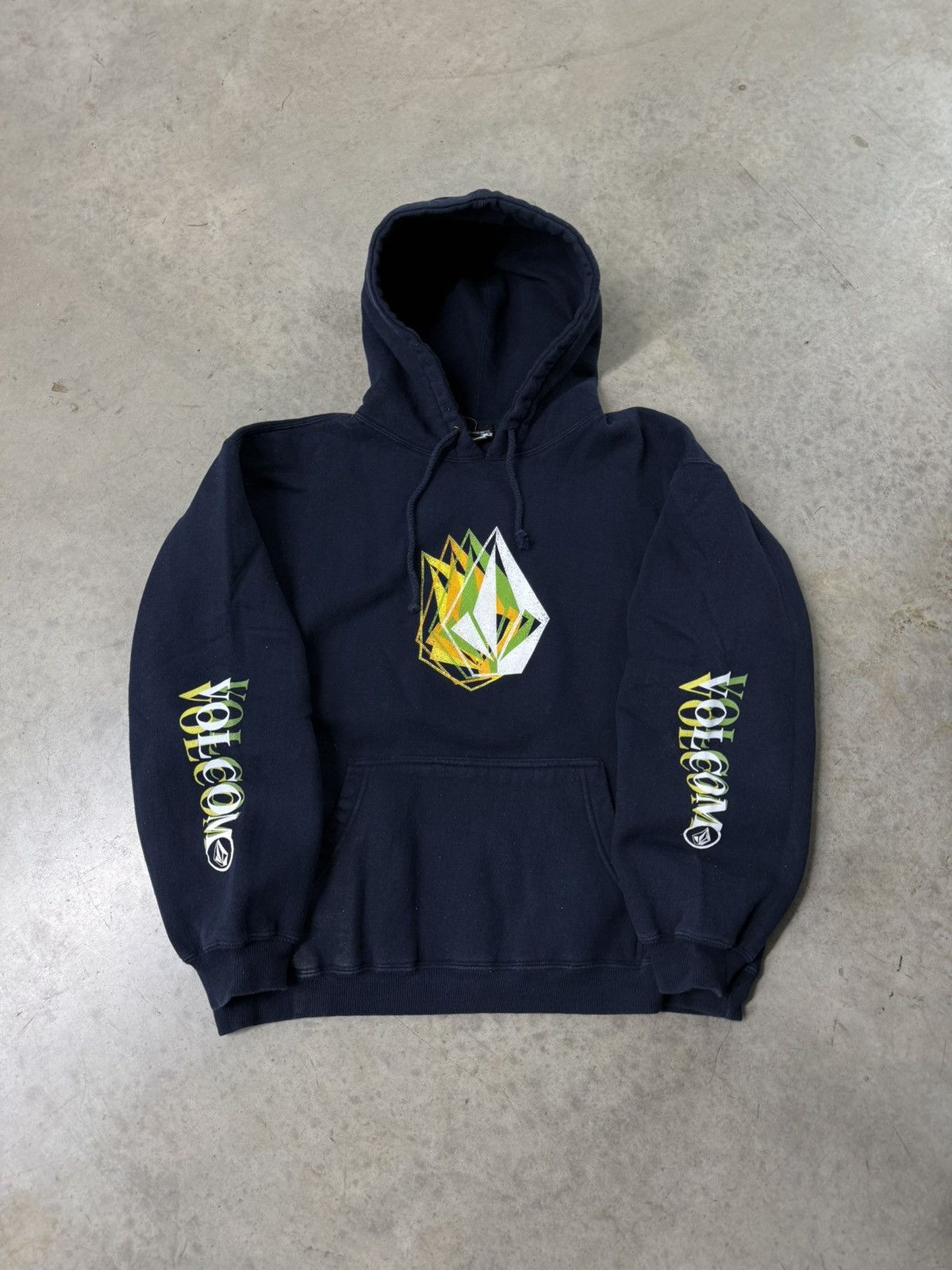 Volcom 2000s Volcom Surf Navy Pacific Hoodie Y2K Sleeve Hits Medium Size US M / EU 48-50 / 2 - 6 Thumbnail