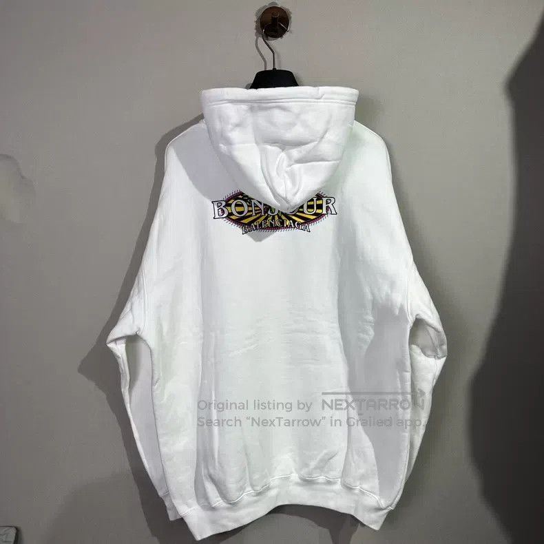 Balenciaga Balenciaga Eiffel Tower Small Logo White Hoodie Size US S / EU 44-46 / 1 - 2 Thumbnail