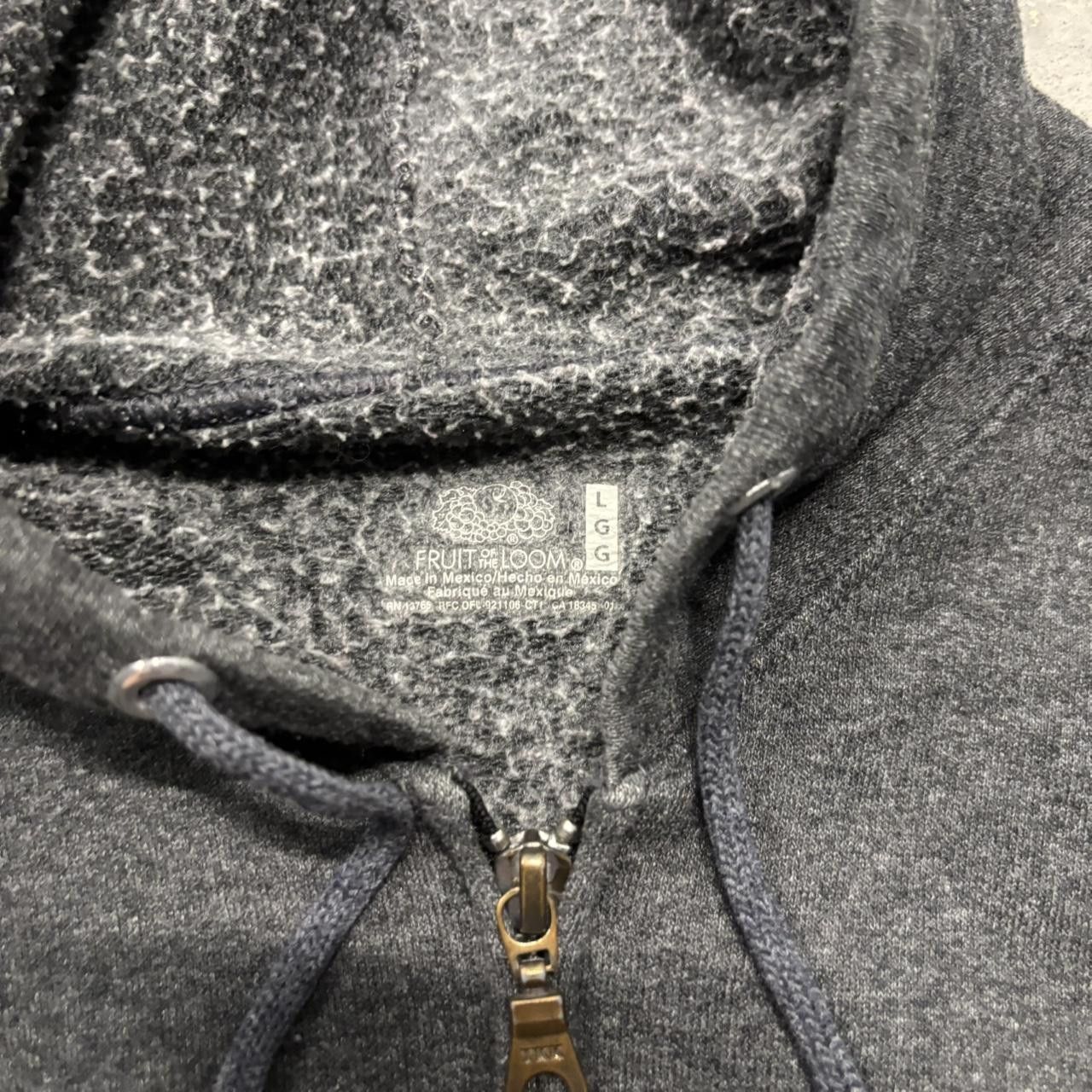 Japanese Brand × Vintage Crazy Vintage Y2K/200s Grey Blank Russell Style Essential Zip Up Hoodie! Size US L / EU 52-54 / 3 - 6 Thumbnail