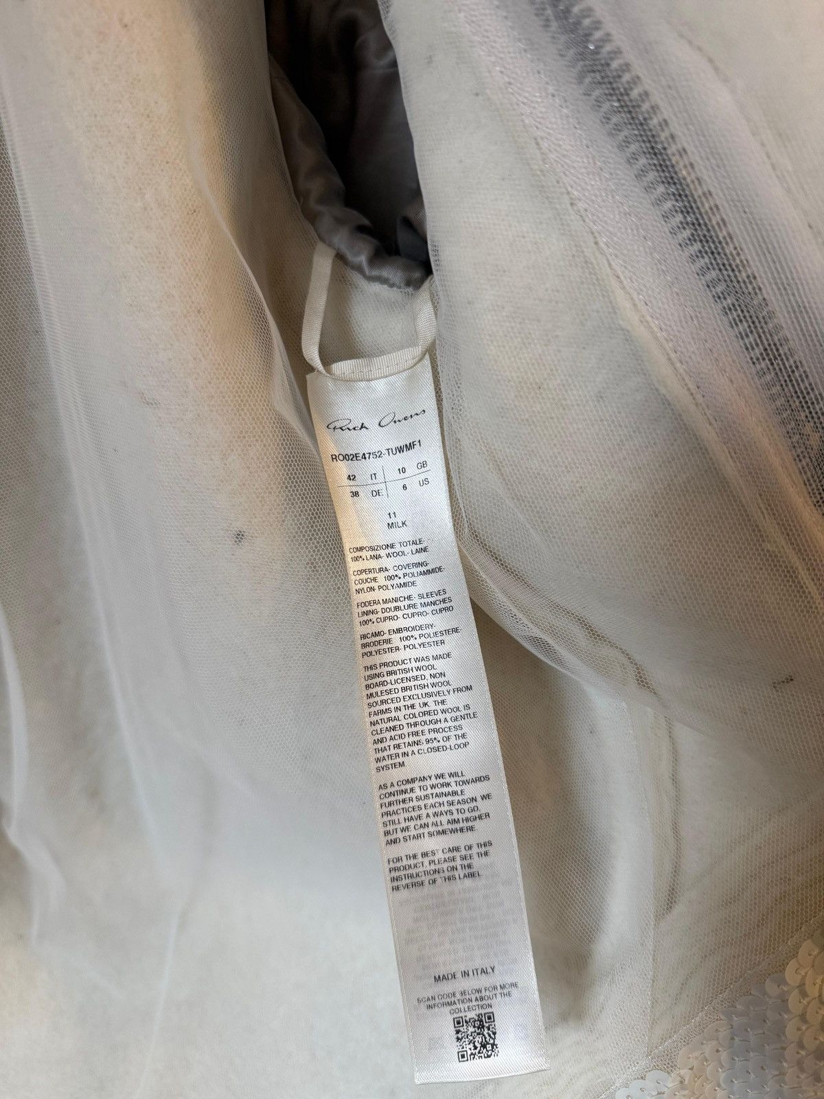 Rick Owens RICK OWENS Draculimo Embroidered Jacket Milk Size M / US 6-8 / IT 42-44 - 13 Thumbnail