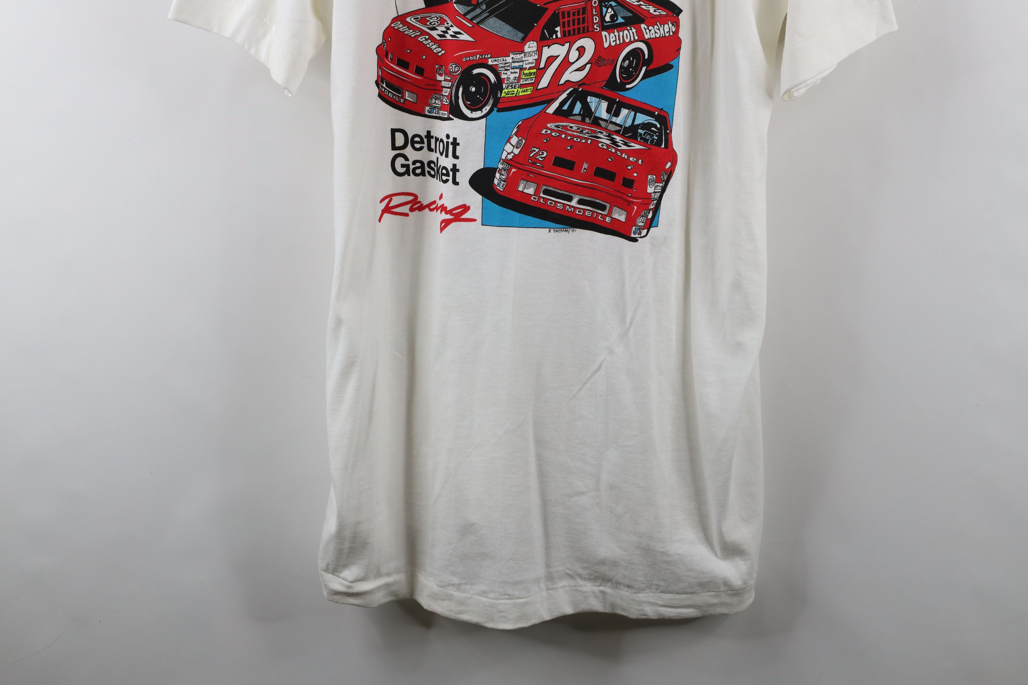 Vintage Vintage 90s Tracy Leslie Detroit Gasket Racing T-Shirt USA Size US XXL / EU 58 / 5 - 3 Thumbnail