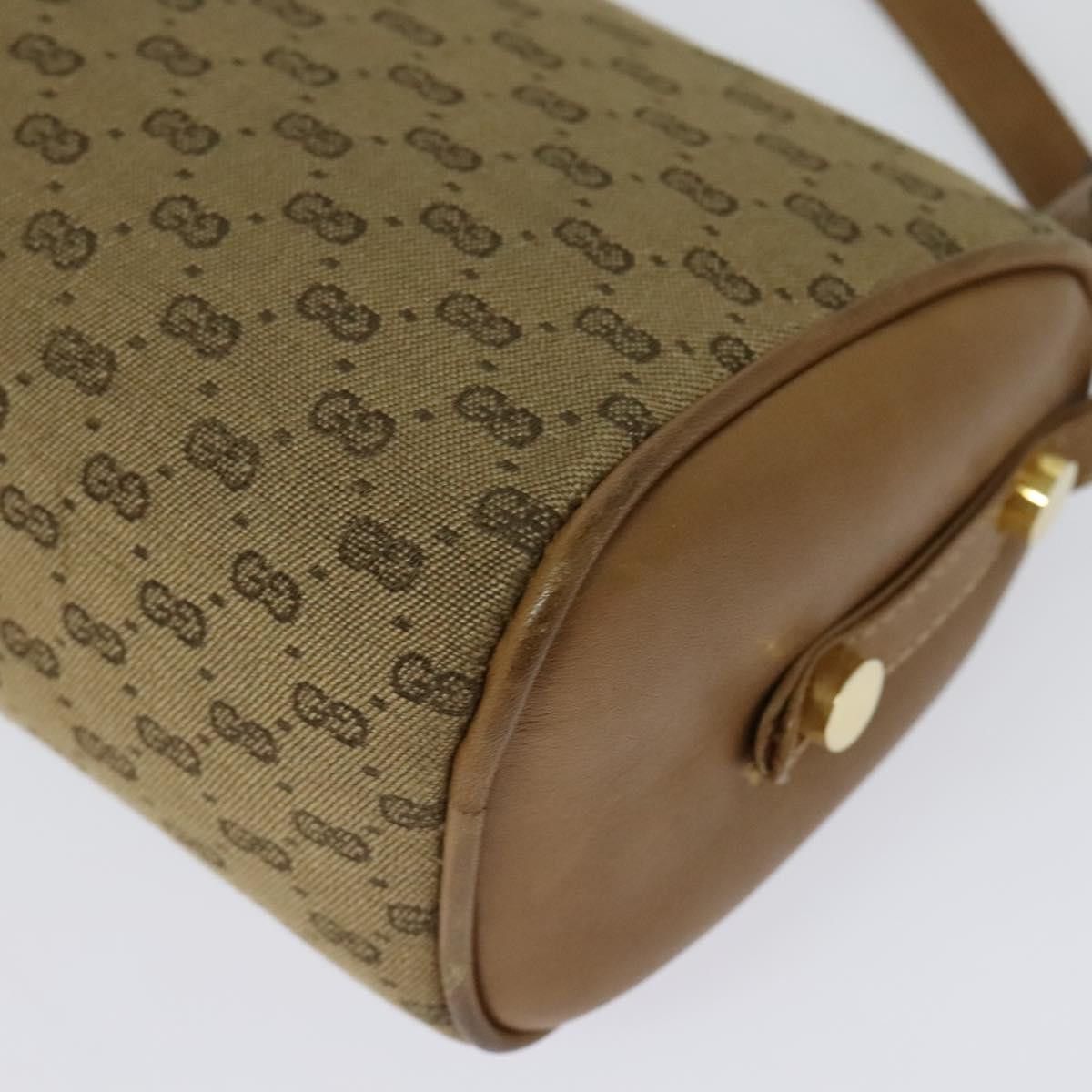 Gucci GUCCI Micro GG Canvas Shoulder Bag Vintage Beige Gold Size ONE SIZE - 13 Thumbnail
