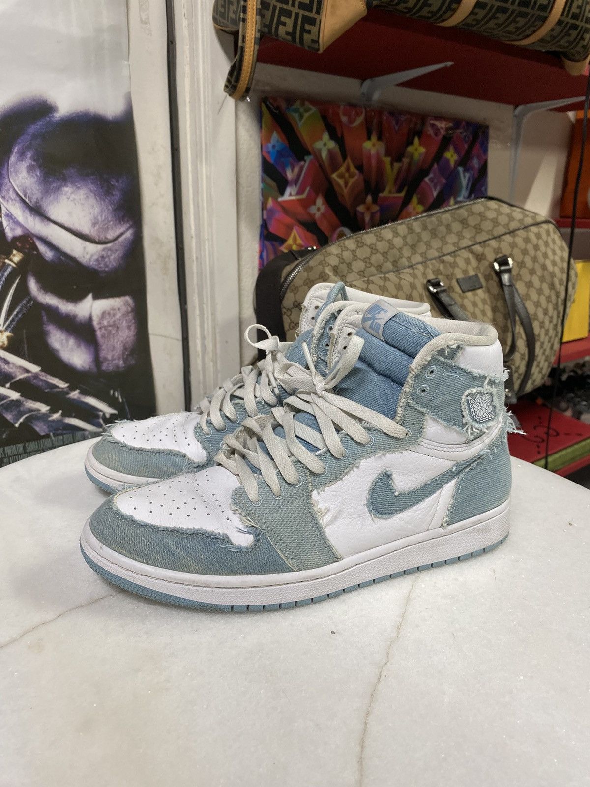Jordan Brand Jordan 1 Retro High OG Denim Sneakers Size 10 Size US 10 / EU 43 - 11 Thumbnail