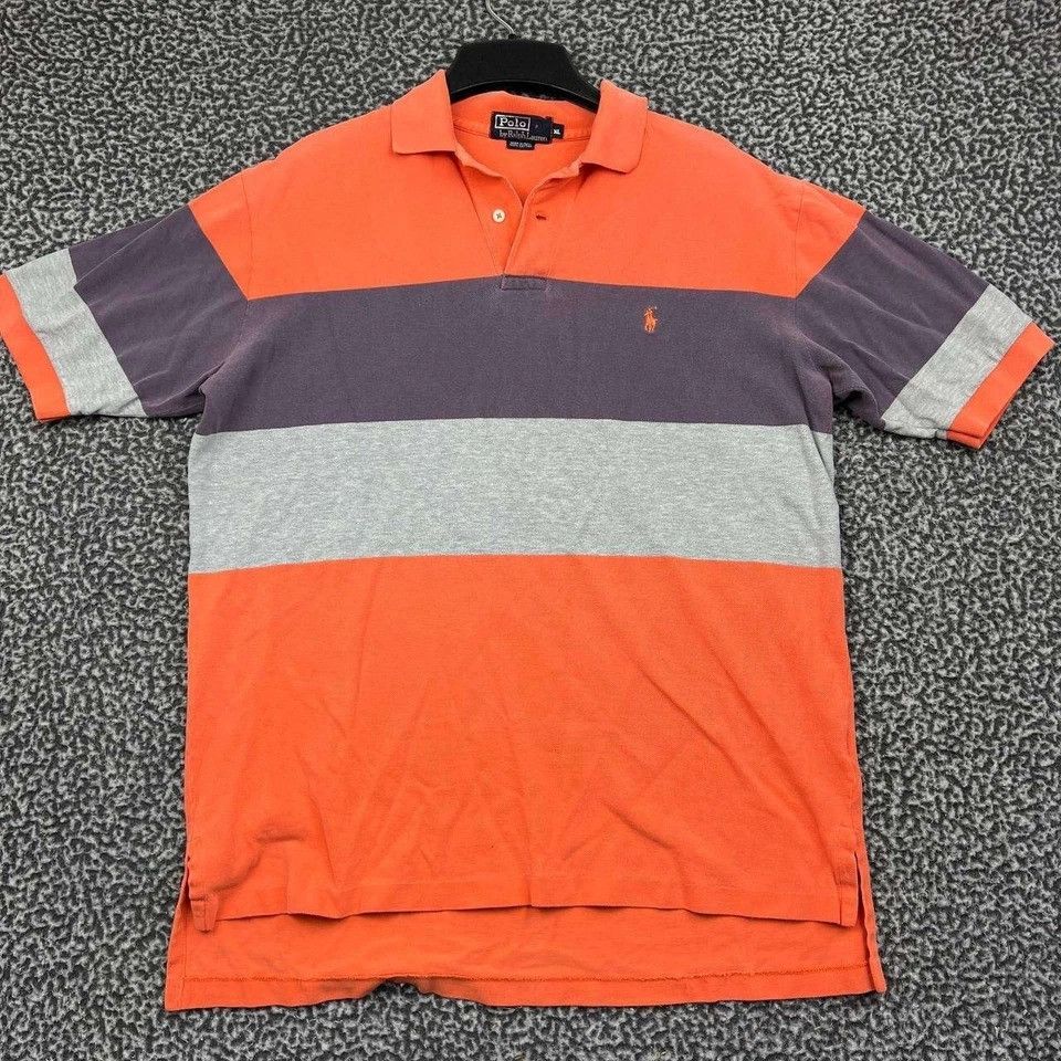 Polo Ralph Lauren Polo Ralph Lauren Polo Shirt Men XL Striped Short Sleeve Size US XL / EU 56 / 4 - 1 Thumbnail