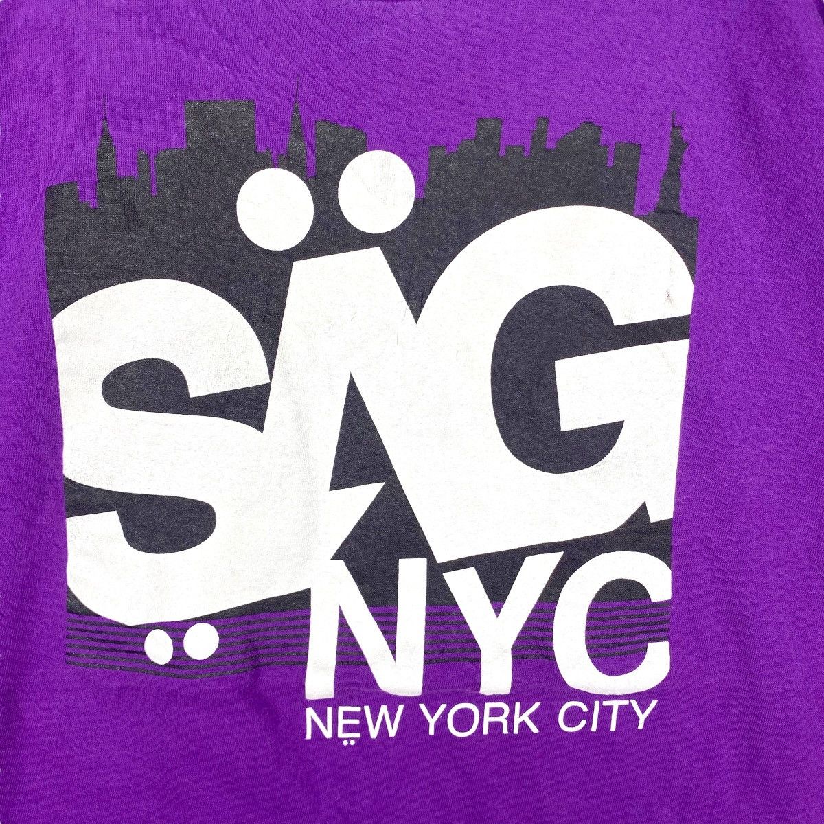 Japanese Brand Japanese Brand SAG LiFE NYC Logo Short Sleeve Tee Shirt Size US XL / EU 56 / 4 - 2 Thumbnail