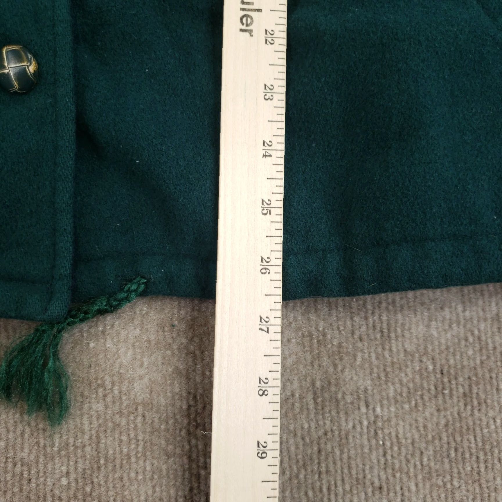 Mackintosh Mackintosh Womens Large Green Wool Coat Hooded Buttons Pockets Size L / US 10 / IT 46 - 5 Thumbnail