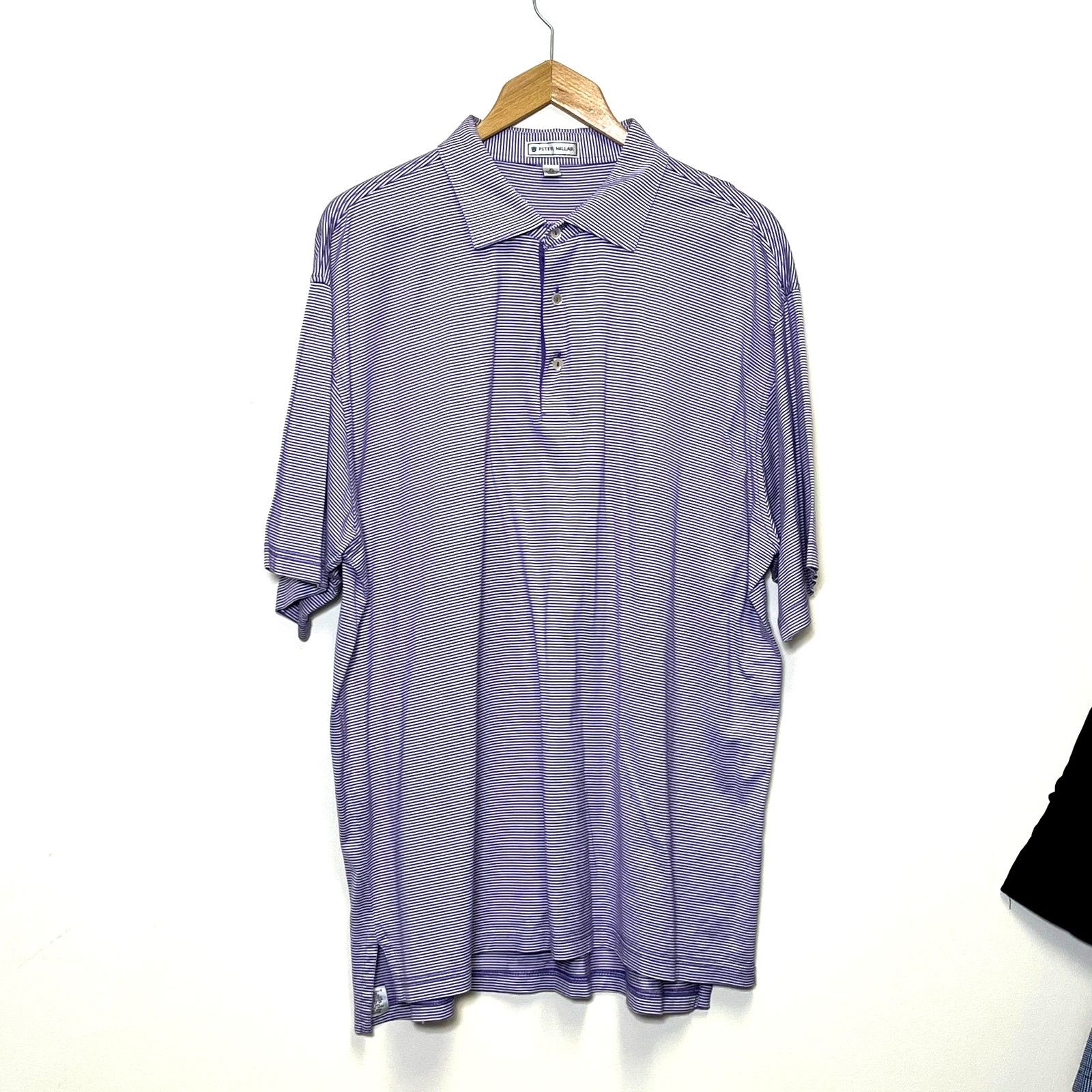 Peter Millar Peter Millar Pinstriped Polo Collared Shirt XL Size US XL / EU 56 / 4 - 1 Thumbnail
