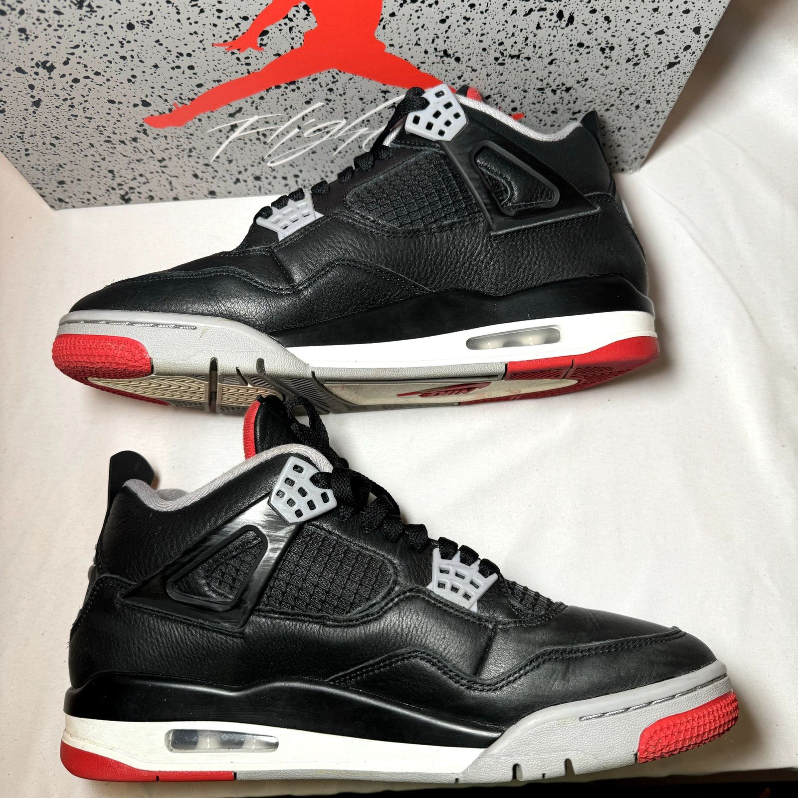 Jordan Brand × Nike Size 9.5 - Air Jordan 4 Retro Bred Reimagined Men's Shoes Size US 9.5 / EU 42-43 - 3 Thumbnail