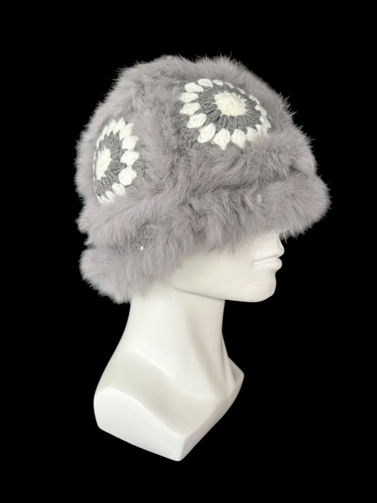 Crochet Knitted Handmade Fur Rare Beanie Hats ☠️☠️